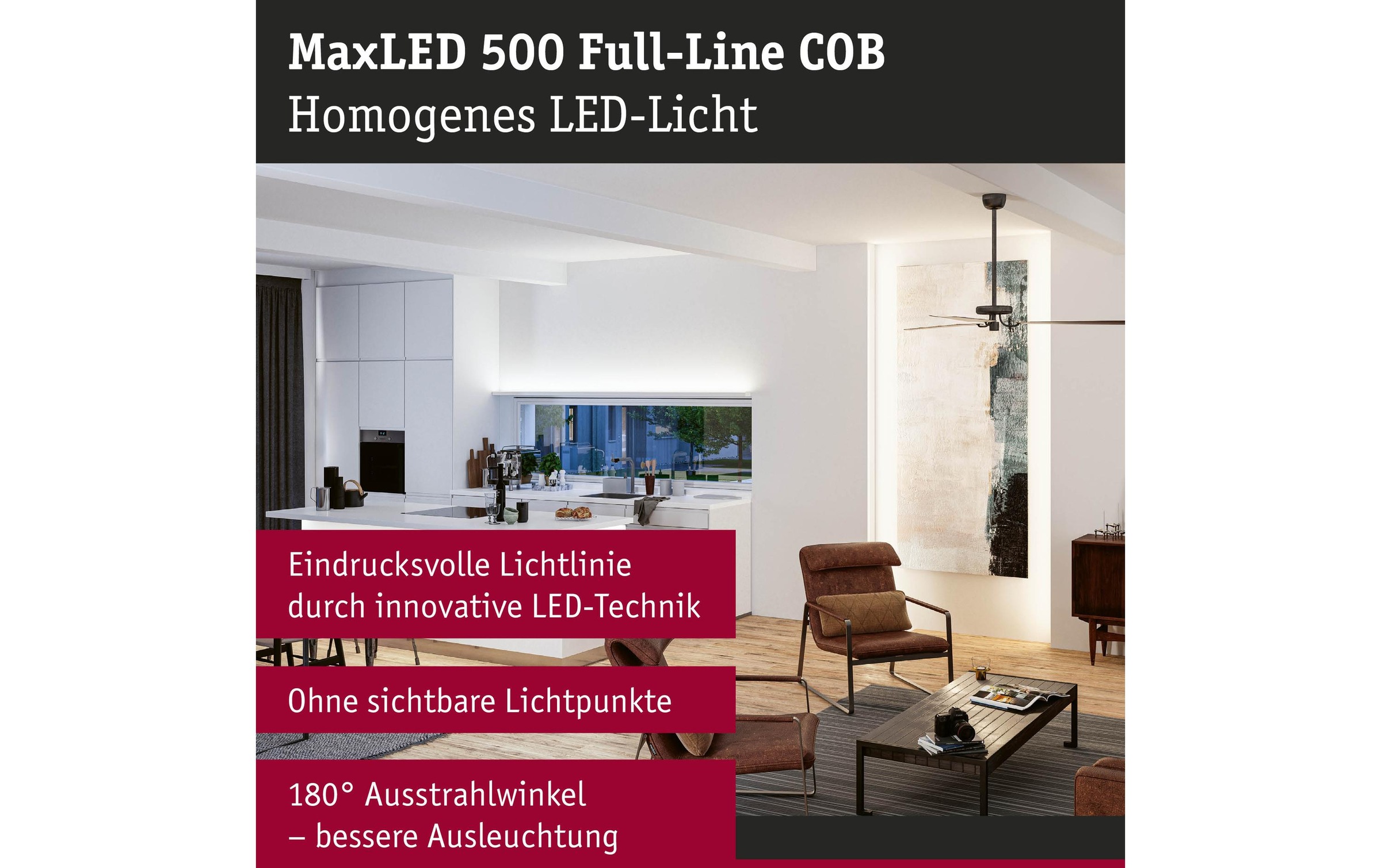 Paulmann LED-Streifen »500 LED Strip Full-Line COB Basisset«, 1920 St.-flammig