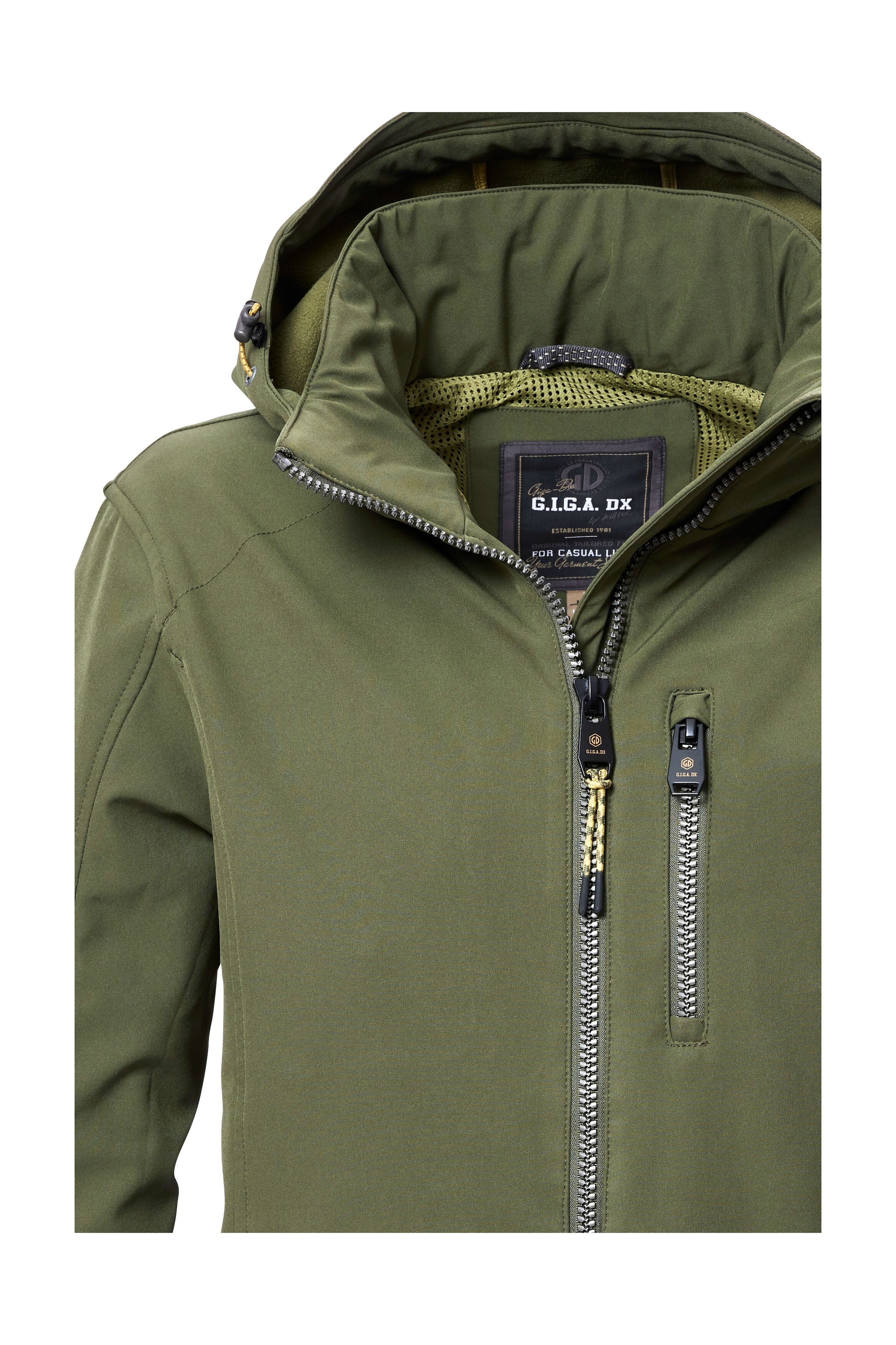 G.I.G.A. DX by killtec Softshelljacke »GW 29 MN SFTSHLL JCKT« Wasserdichte Softshelljacke mit Fleece, abnehmbarer Kapuze, Zippern
