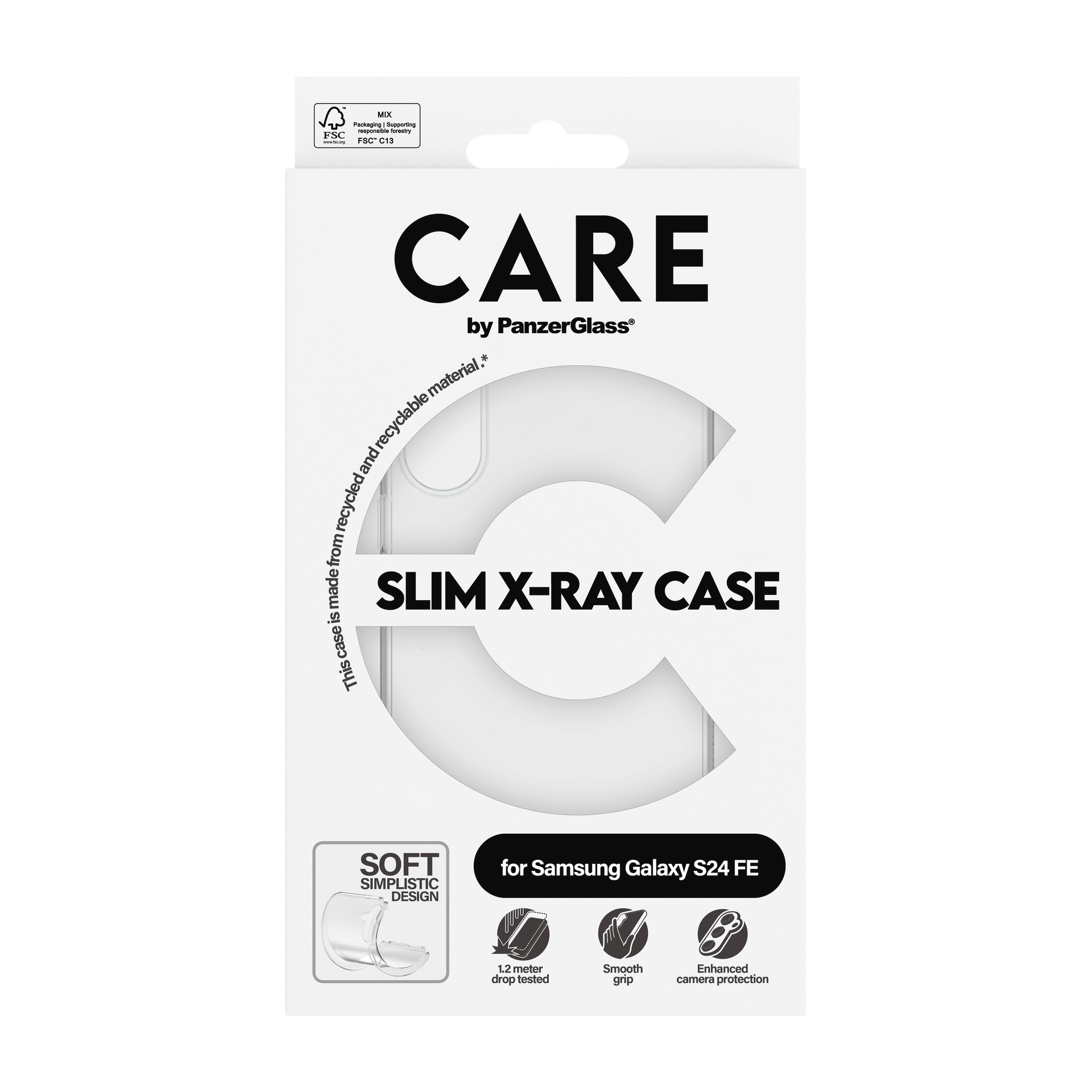 CARE by PanzerGlass Handyhülle »Slim X-Ray Case«, Backcover, Schutzhülle, Handyschutzhülle, Case, Schutzcase, stossfest