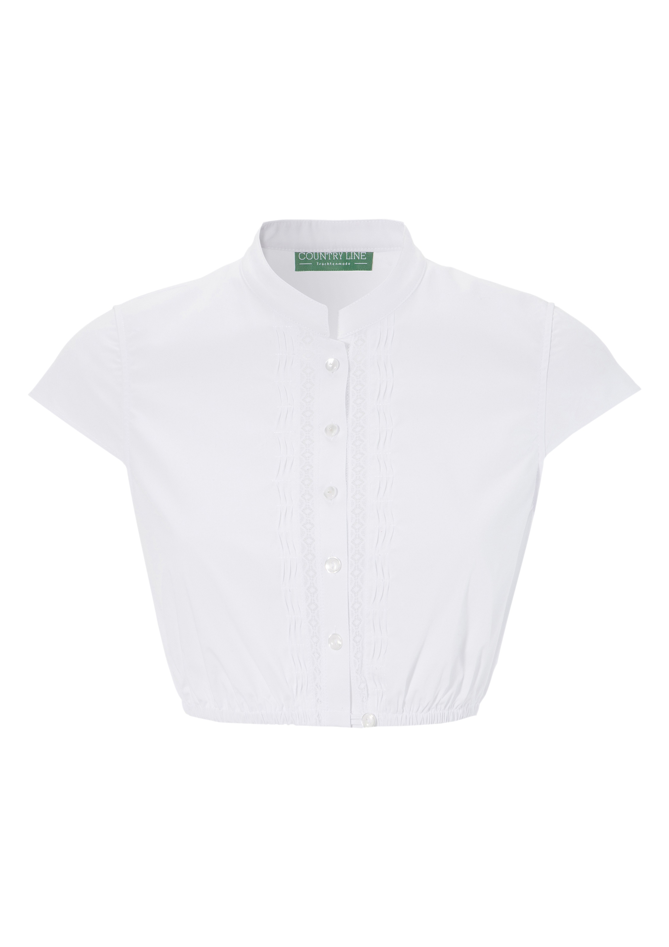 Dirndlbluse mit Gummizug im Saum