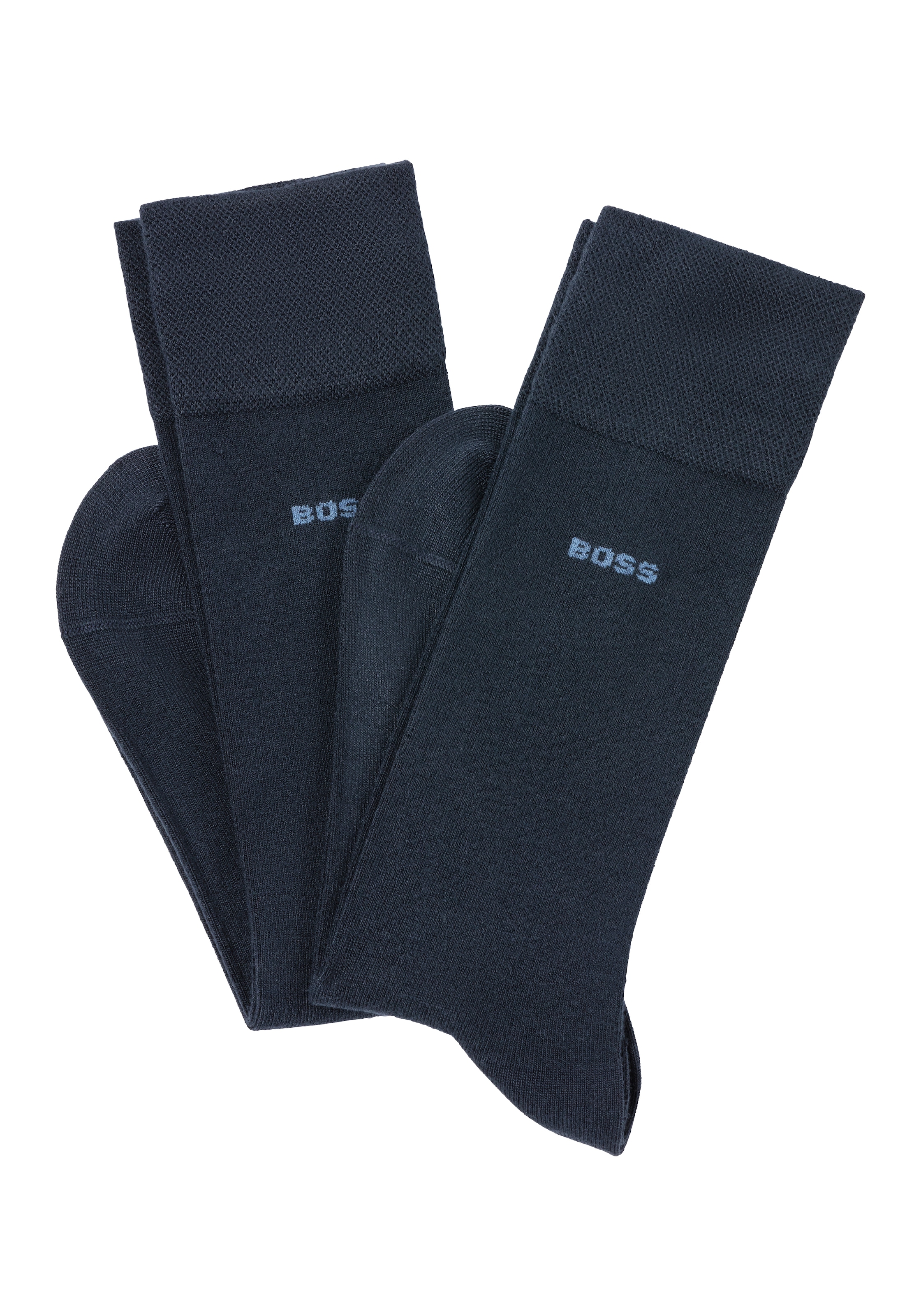 BOSS Businesssocken »2P RS Bamboo 1027«, (Packung, 2 Paar), mit Strickbündchen