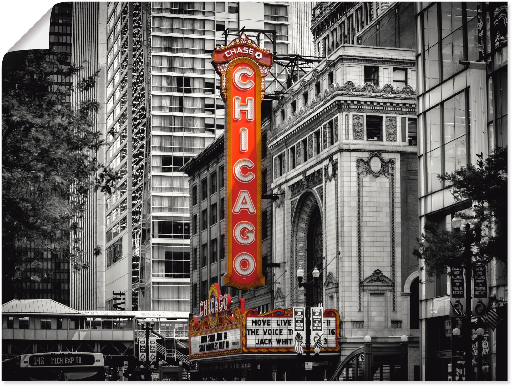 Image of Artland Poster "Chicago I" Amerika 1 Stk. tlg. ohne Rahmen
