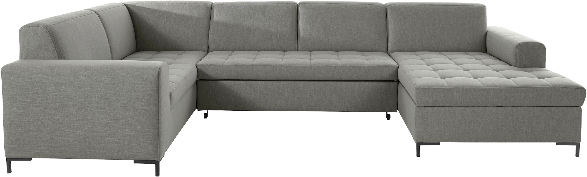 GOODproduct Wohnlandschaft »Grazzo U-Form«, hochwertige Stoffe aus recyceltem Material, Steppung im Sitzbereich