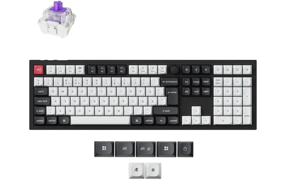   Gaming-Tastatur »Keychron Q6 HE Carbon Black QMK Magnetic Switch« (Ziffernblock)