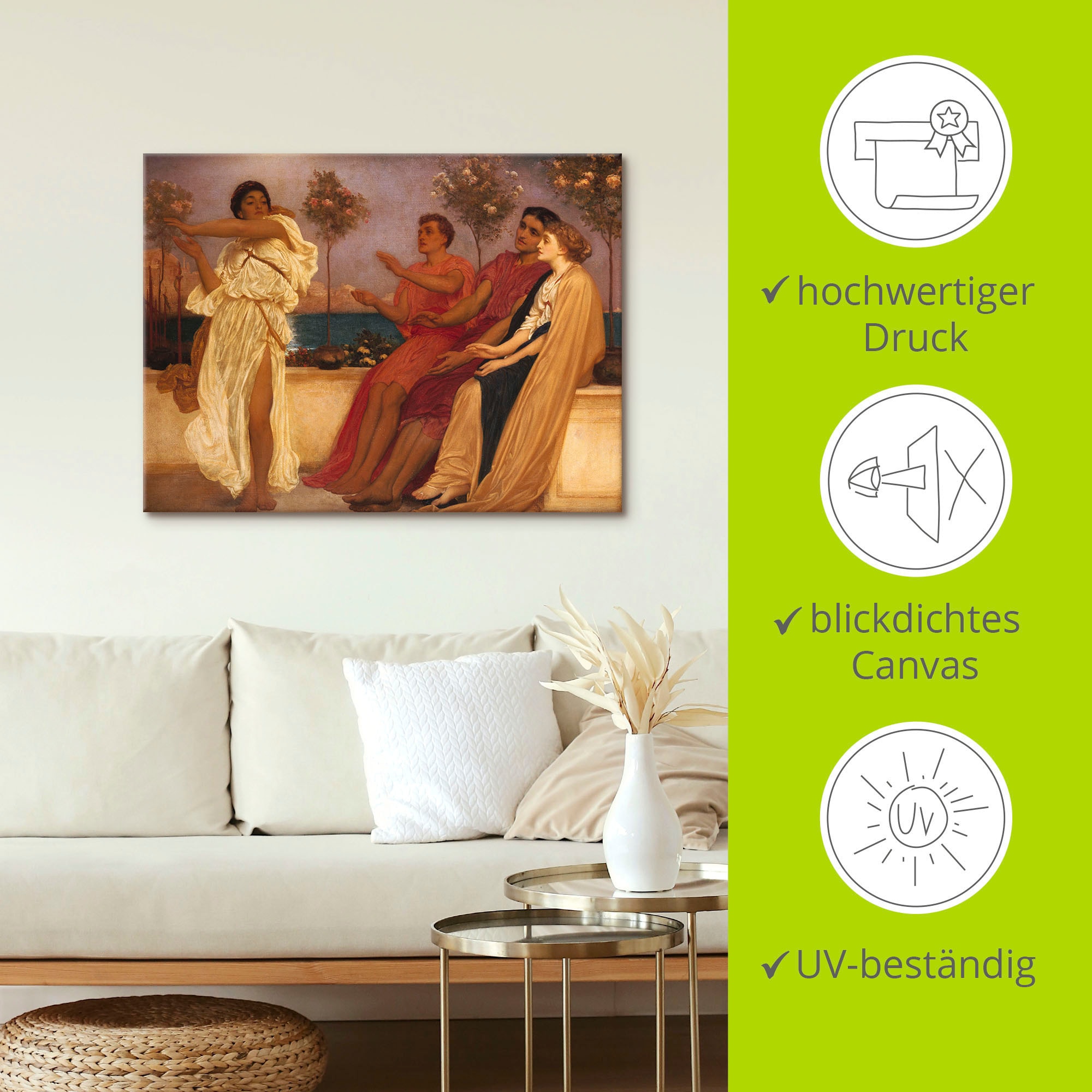 Artland Wandbild »Tanzendes griechisches Mädchen.«, Gruppen & Familien, (1 St.), als Leinwandbild, Poster in verschied. Grössen
