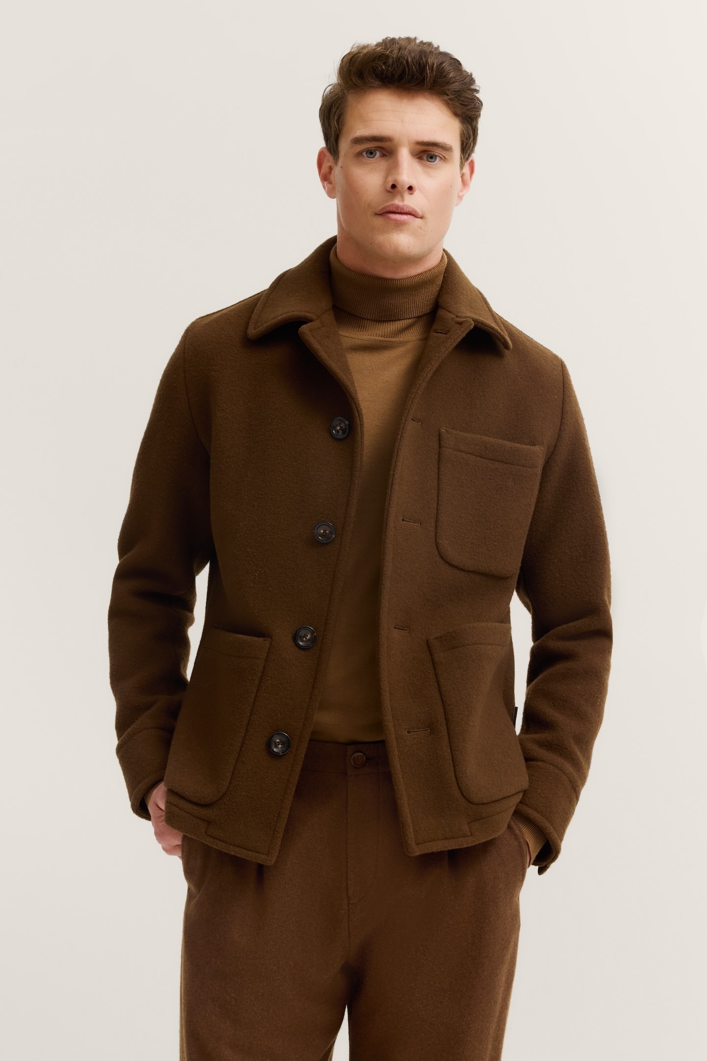 Image of bugatti Hemdjacke "Regular Fit" mit Umlegekragen & Knopfleiste
