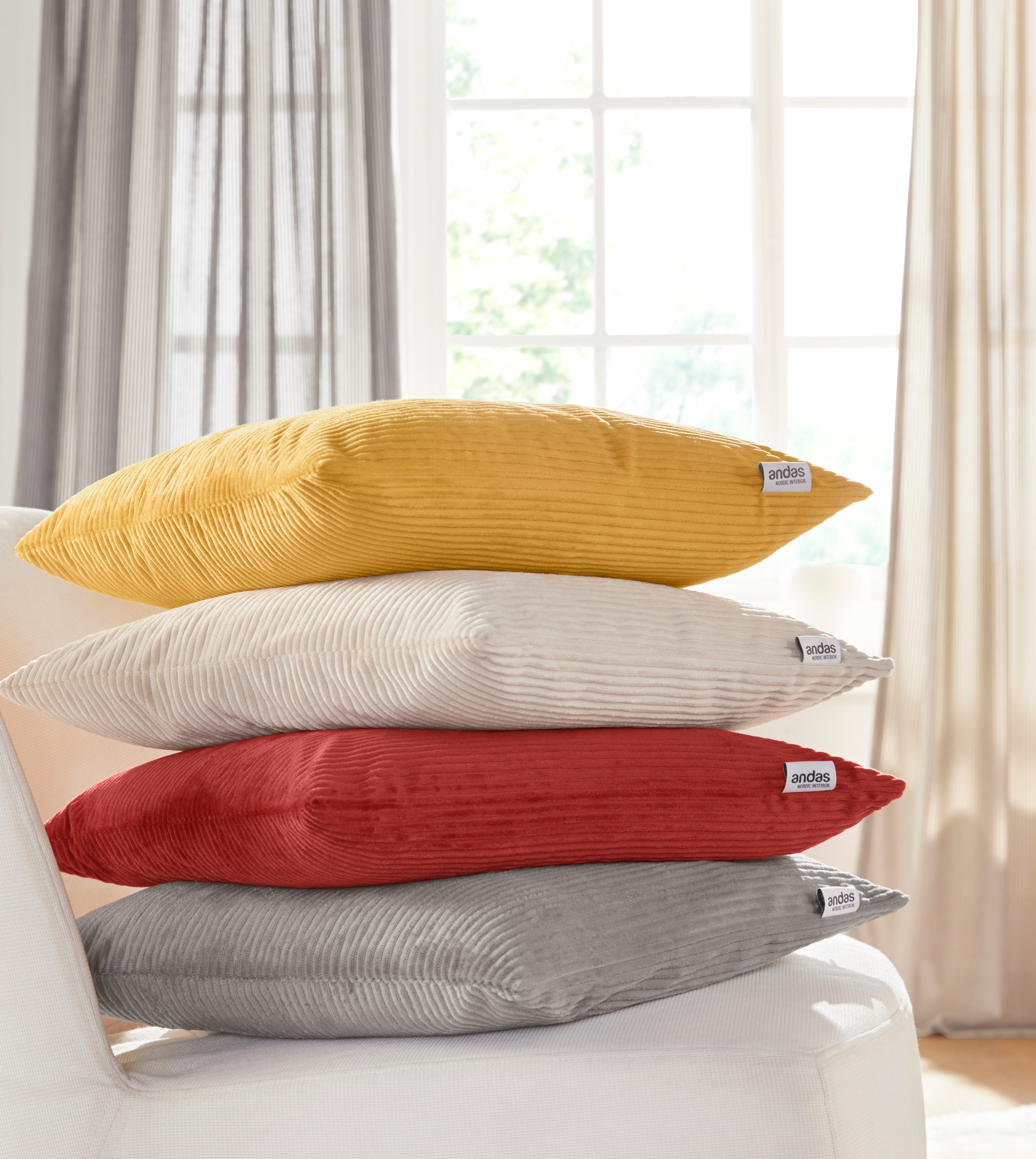 Image of andas Dekokissen »Tromso-Cord«, (2 St.), 40 x 40 cm, 2 Stück bei Ackermann Versand Schweiz