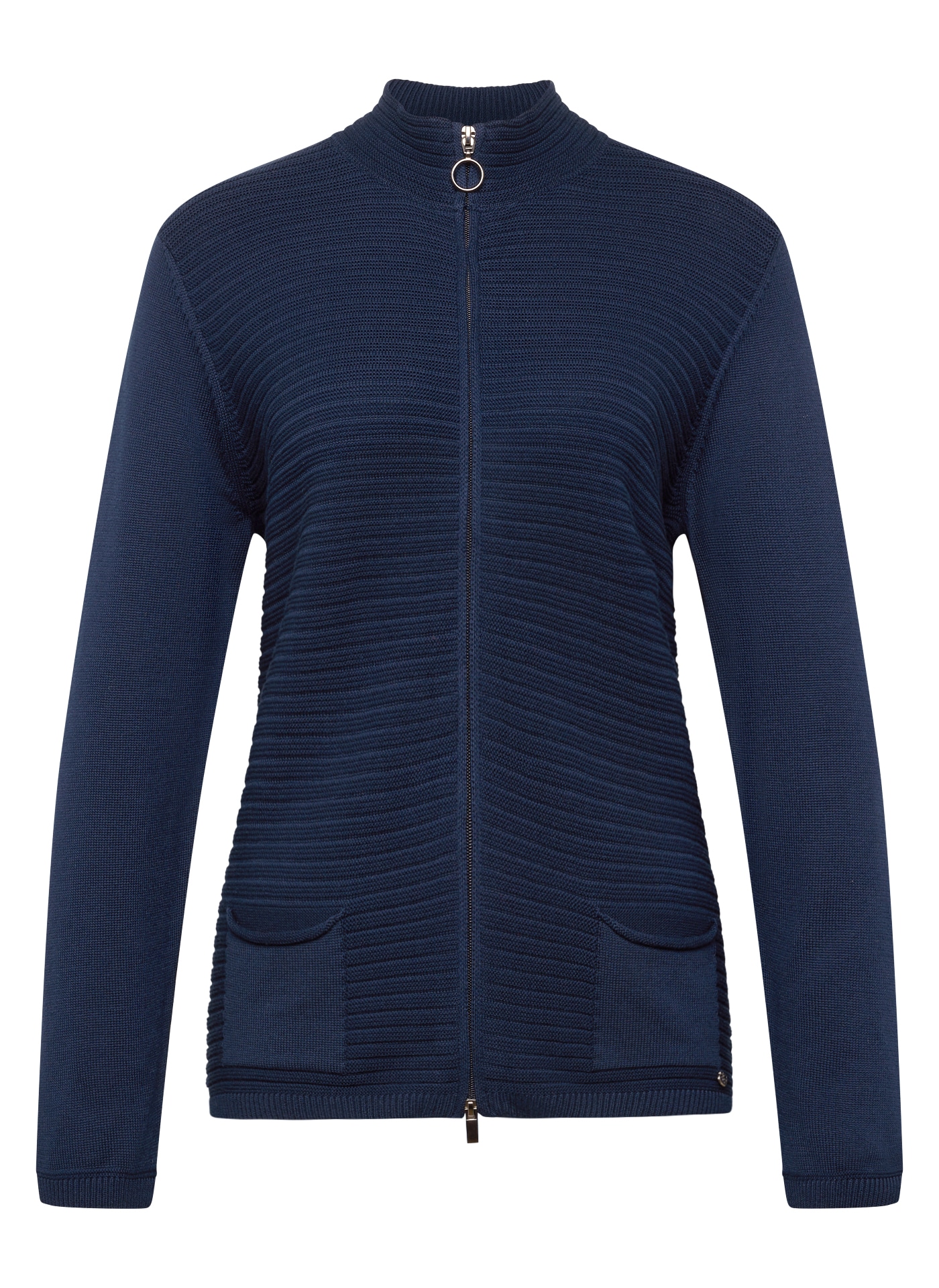 Rabe Veste en tricot mit Reissverschluss und Stehkragen