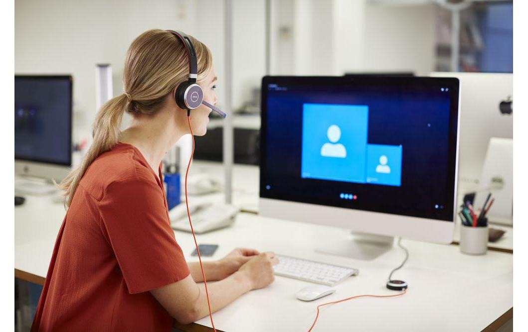 Jabra Headset »Evolve 40 Duo MS USB-«, Noise-Cancelling