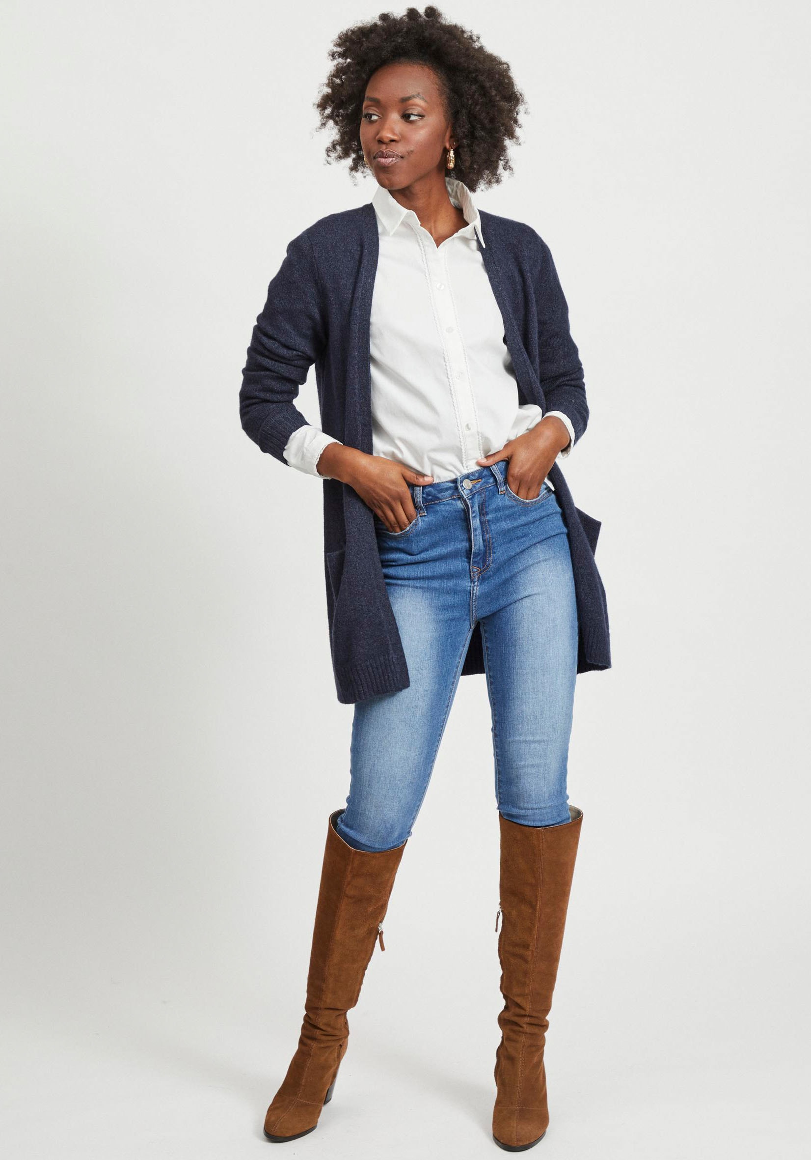 Vila Cardigan »VIRIL OPEN L/S KNIT CARDIGAN - NOOS«, in offener Form