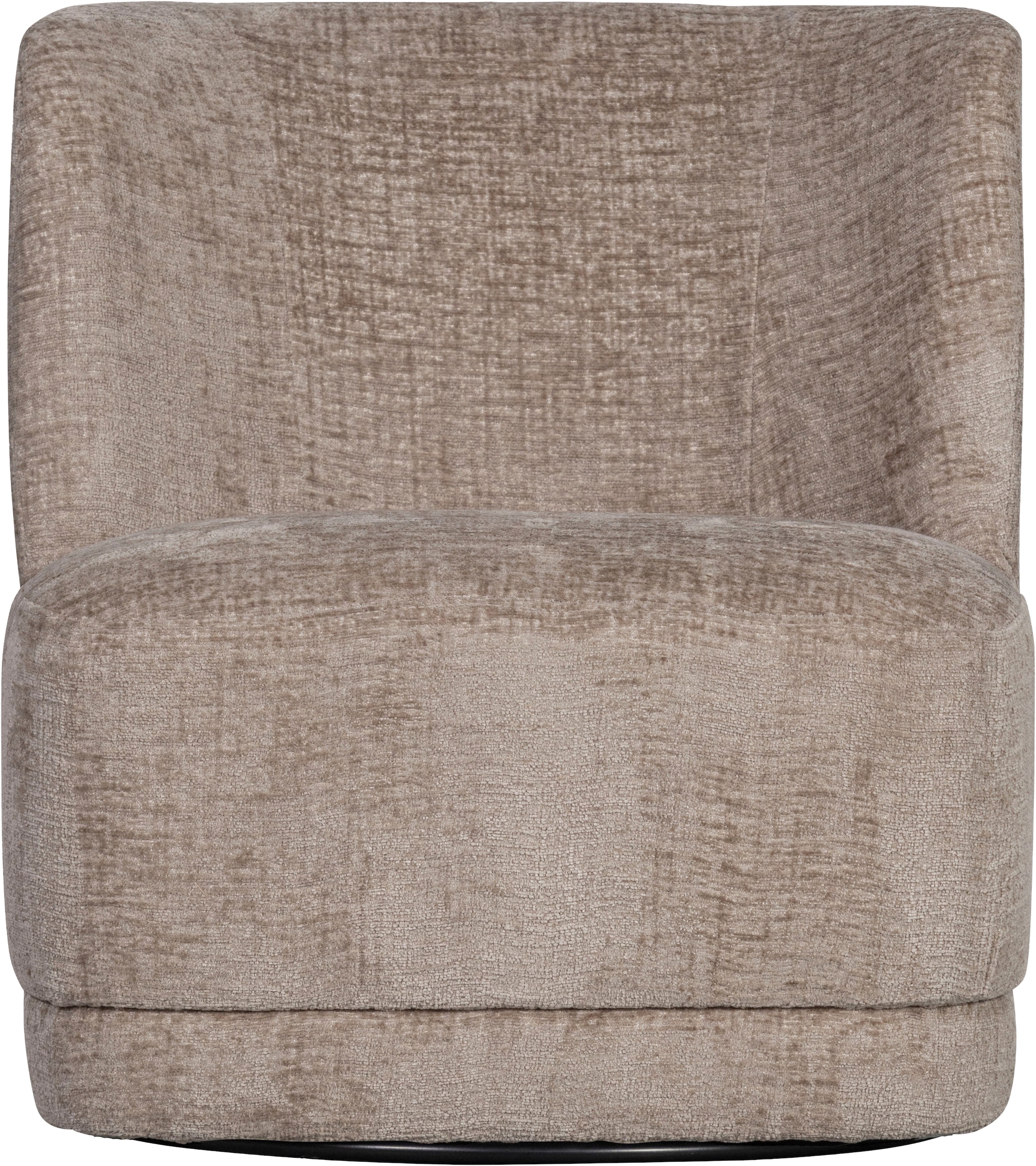 WOOOD Fauteuil pivotant »Atty mit struktur-Velvetbezug und Drehmechanismus B 74 x T 65 x H 75cm« Très haute résistance à l'usure, livré monté, capacité de charge 120 kg