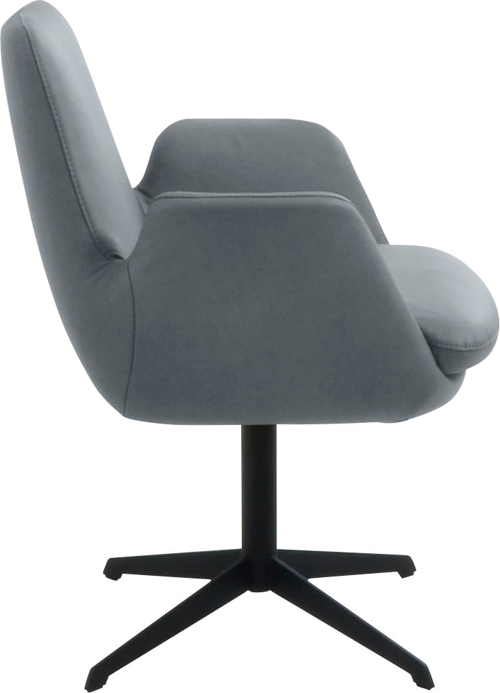 K+W Komfort & Wohnen Chaise pivotante »Cube« () fonction de rappel, structure inférieure noire