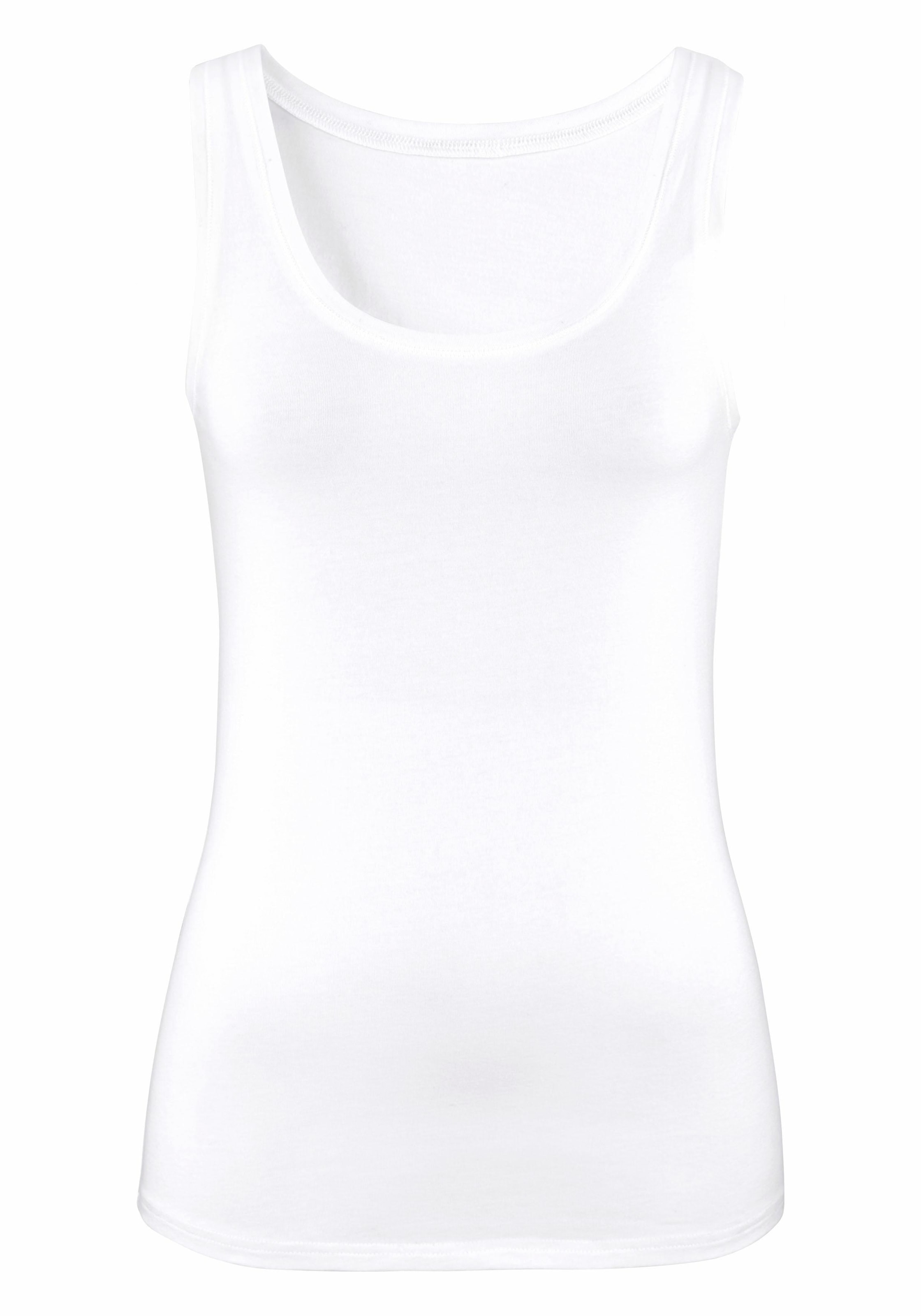 Vivance Tanktop »aus elastischer Baumwoll-Qualität«, (2er-Pack)