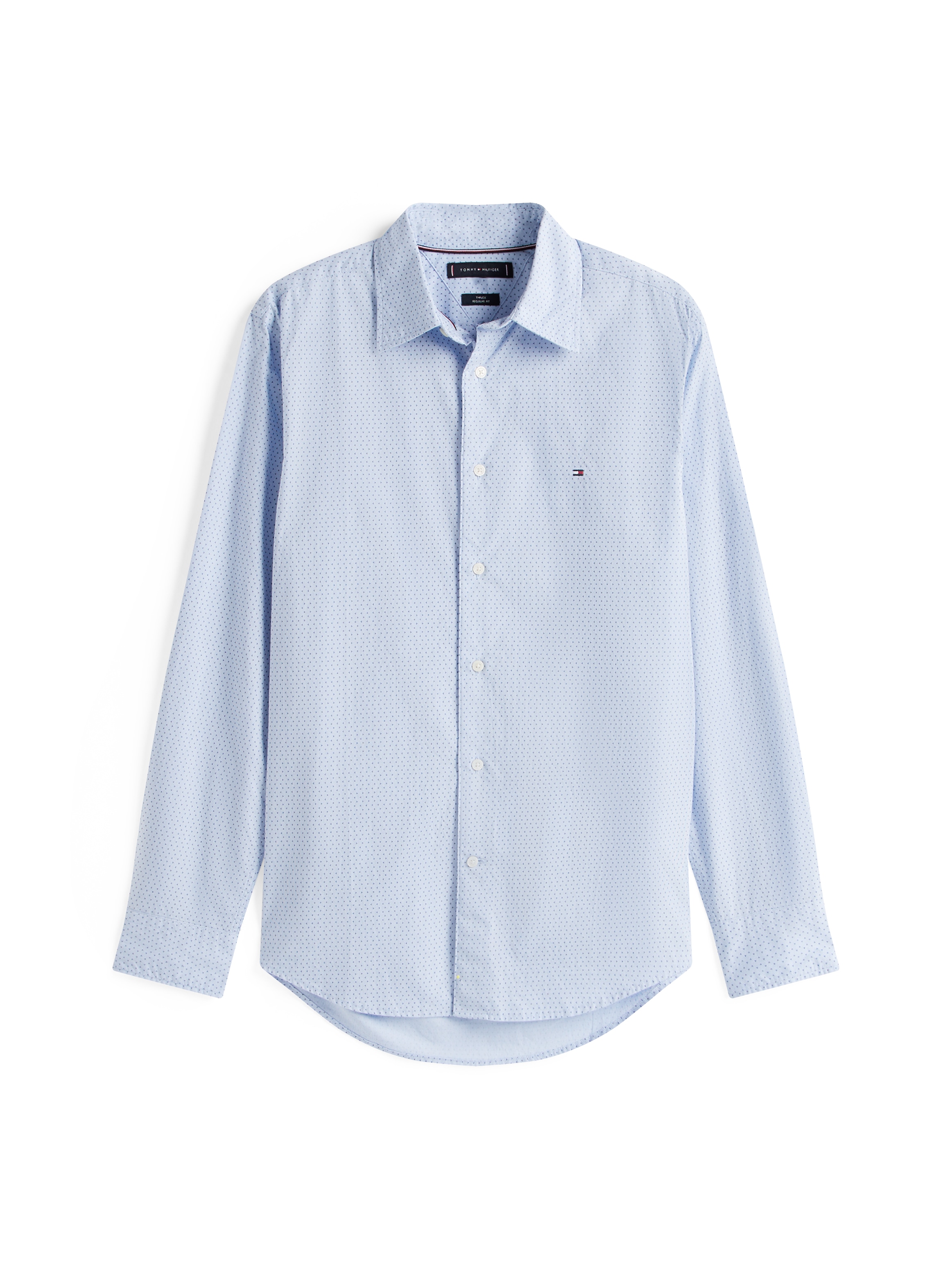 Tommy Hilfiger Langarmhemd »FLEX POPLIN MINI PRINT RF SHIRT«, regular fit, Kentkragen