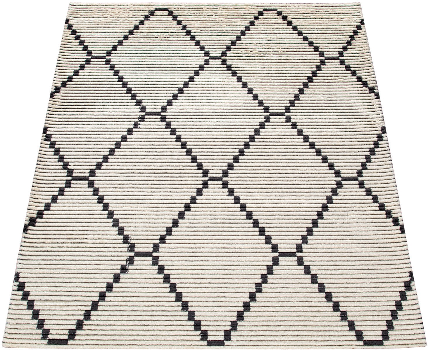 Image of Paco Home Teppich »Saragossa 584«, rechteckig, 20 mm Höhe, Hoch-Tief Effekt, Rauten Motiv, ideal im Wohnzimmer & Schlafzimmer bei Ackermann Versand Schweiz