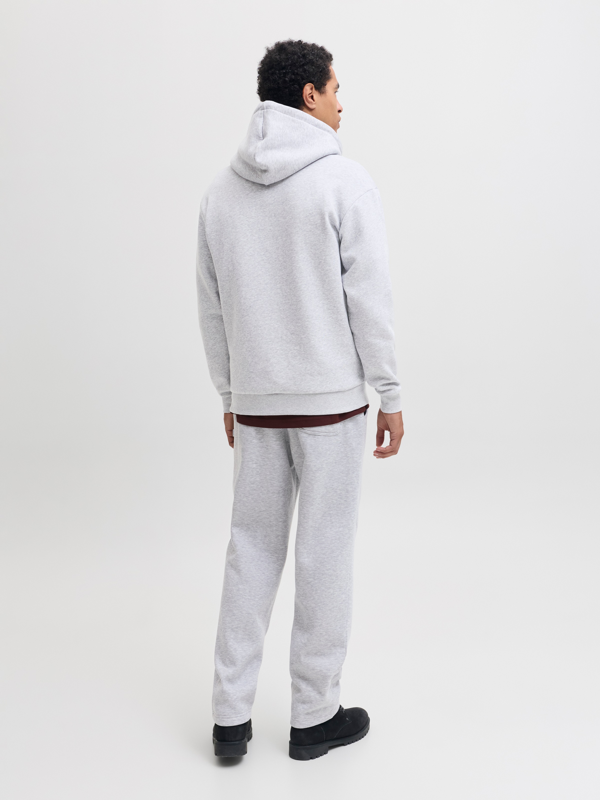 Jack & Jones Kapuzensweatshirt »JJEBRADLEY SWEAT HOOD UNC SET PK MP«, 2 mit Sweathose, Materialmix, locker geschnitten
