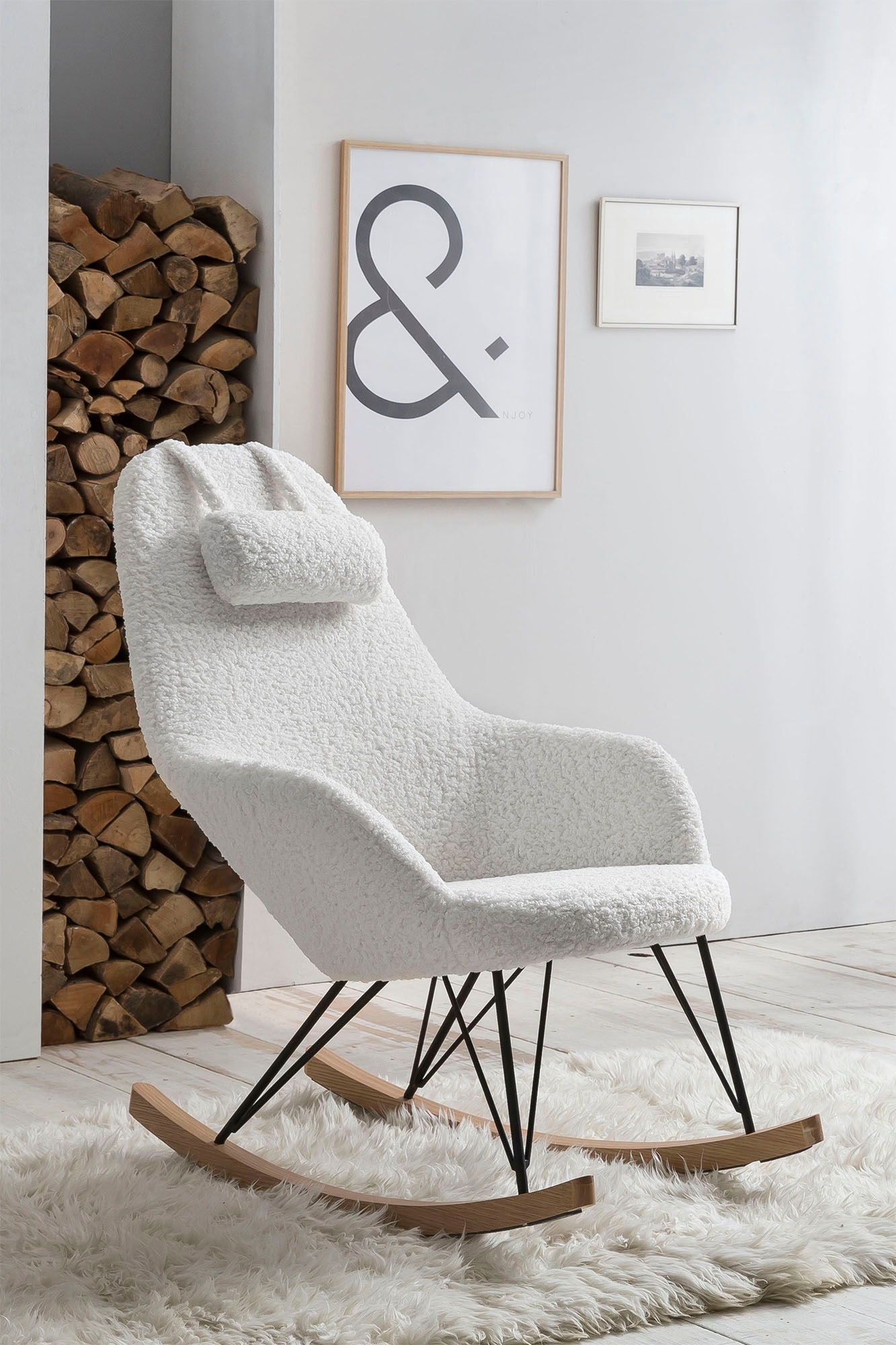 Image of SalesFever Schaukelsessel, mit Bezug in Teddyfell-Optik bei Ackermann Versand Schweiz