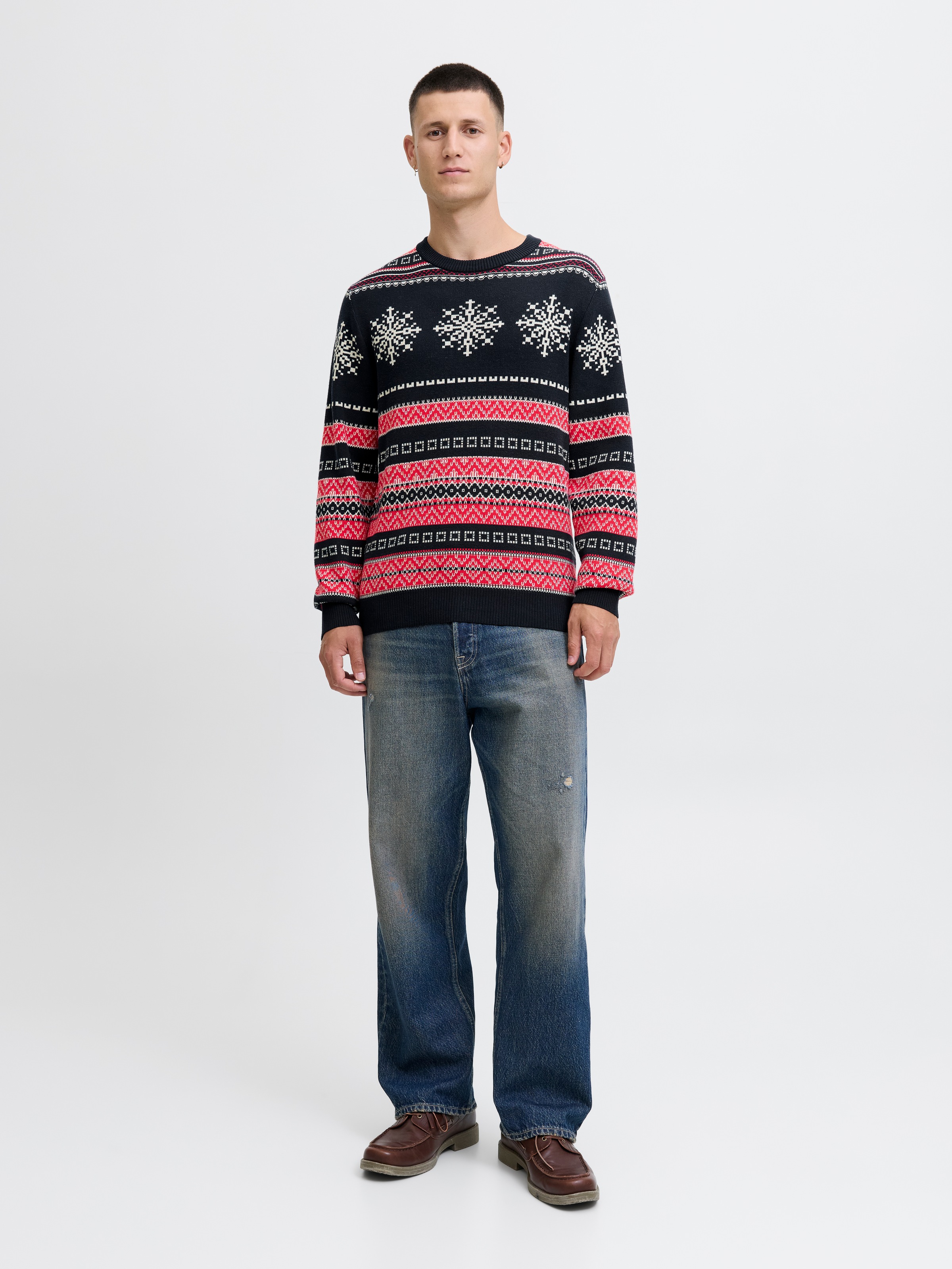 Jack & Jones Pull en tricot »JJXMAS NOEL KNIT CREW NECK«