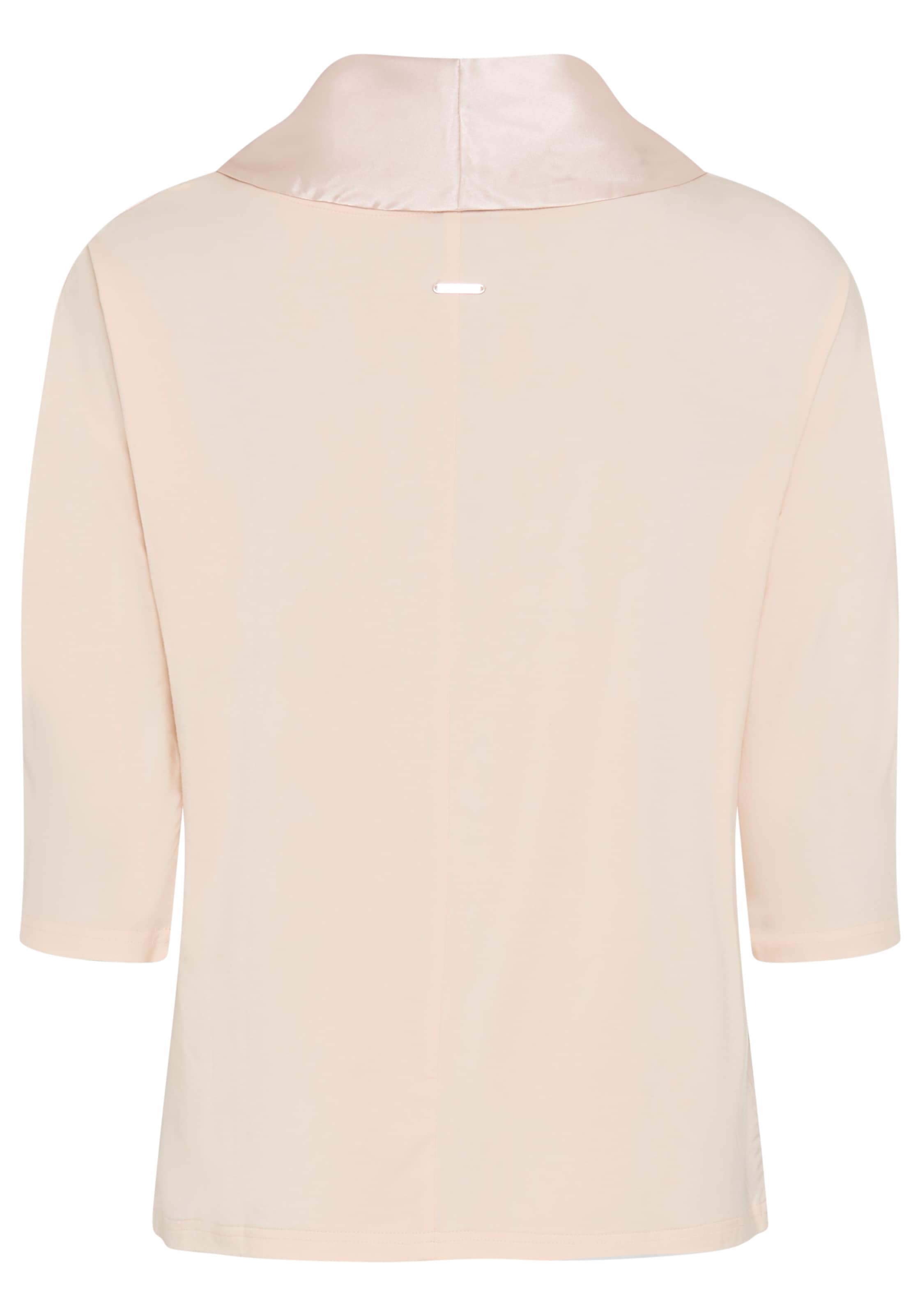 Laura Scott Shirtbluse aus Satin und Jersey, figurumspielende Passform, 3/4-Fledermausärmel