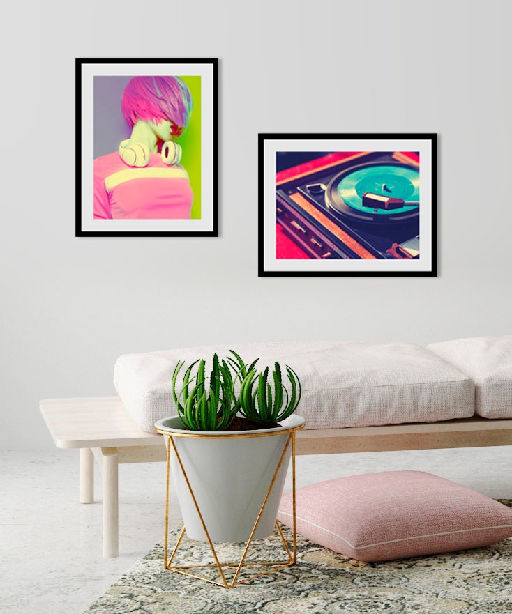 Image of queence Bild "Punk-Queen" Art Bilder von Frauen Fashion Frau Kunst Magazincover Mode 1 Stk. tlg. HD Premium Poster-Druck inkl. Holzrahmen