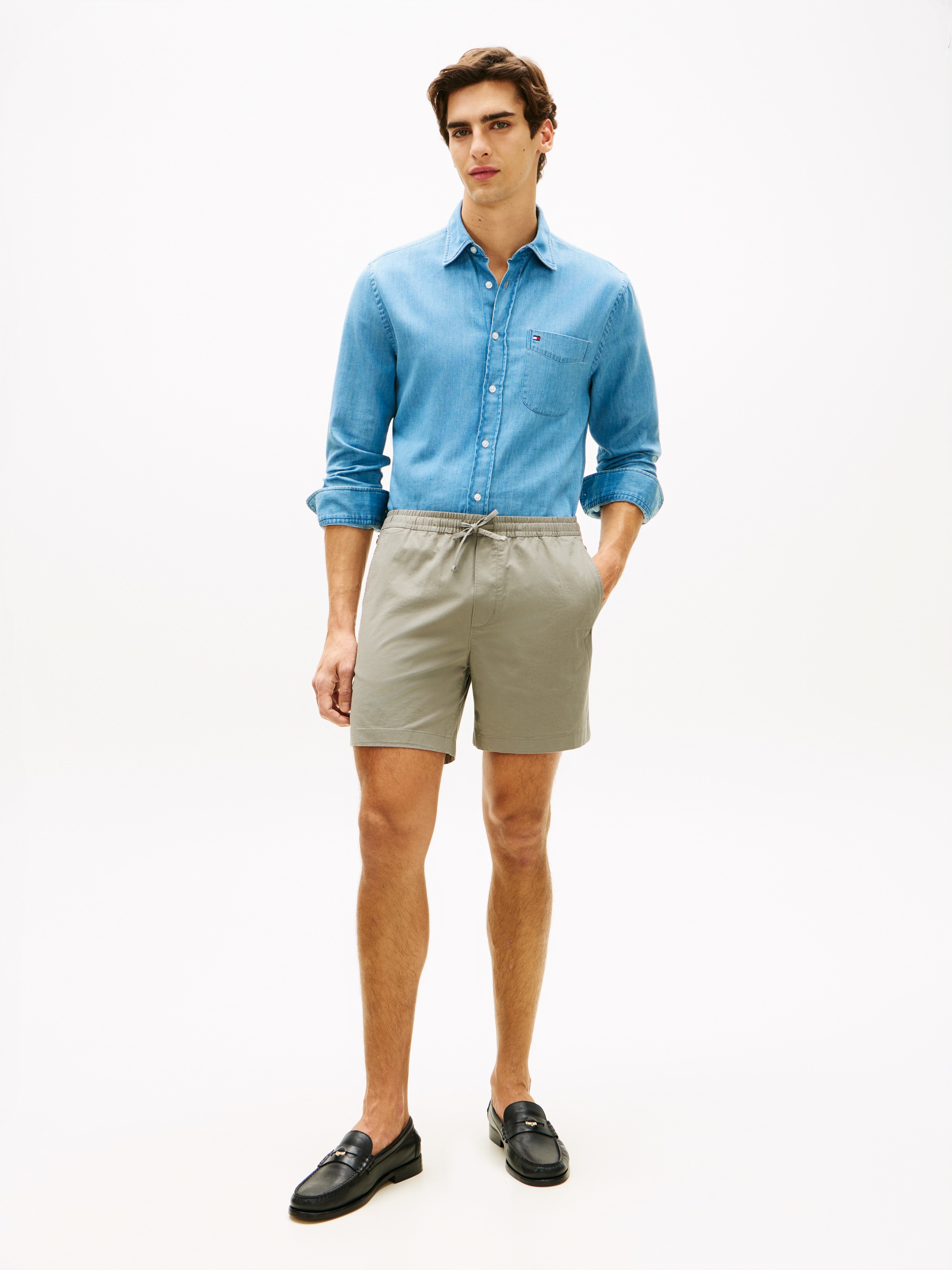Tommy Hilfiger Short »DOVER POPLIN«  en coton Paper-Touch, ceinture élastique