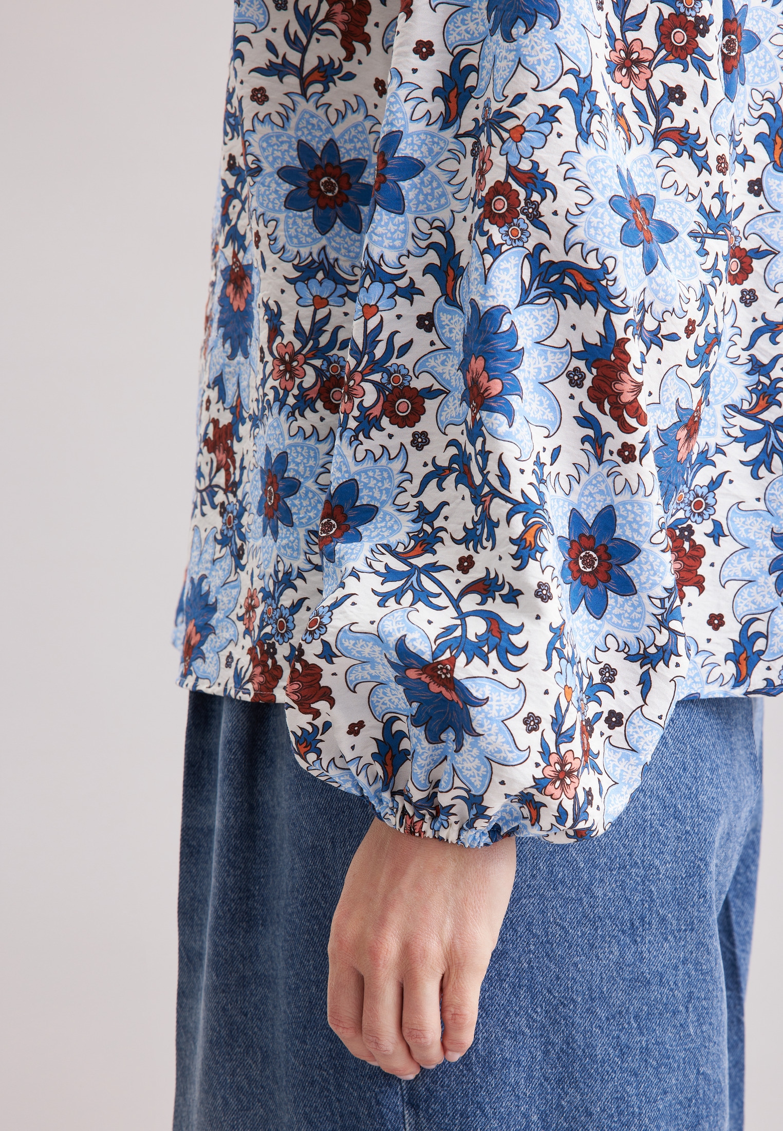 seidensticker Blouse classique »Schwarze Rose« Tunika Druck