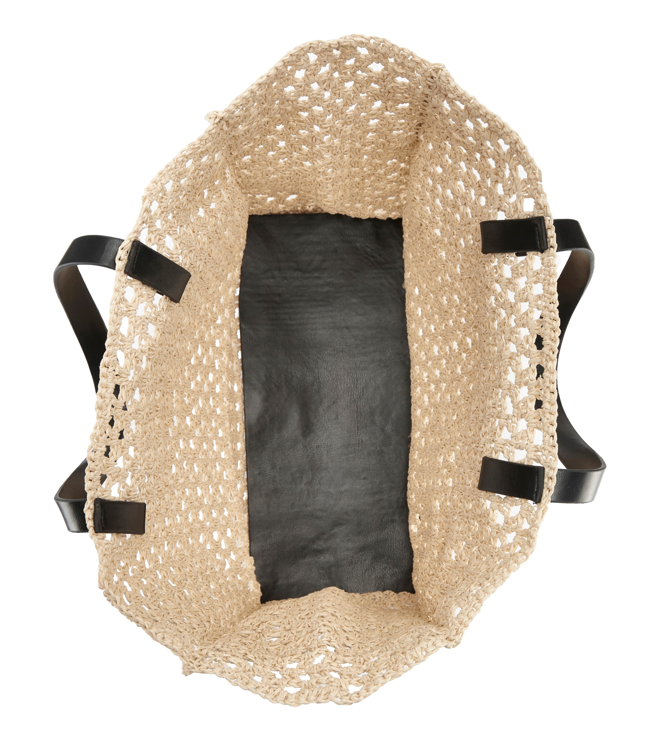 French Connection Shopper »Handtasche, Sommertasche, Tragetasche, Henkeltasche, Strandtasche« NOUVEAU sac d'épaule estival en look paille à la mode