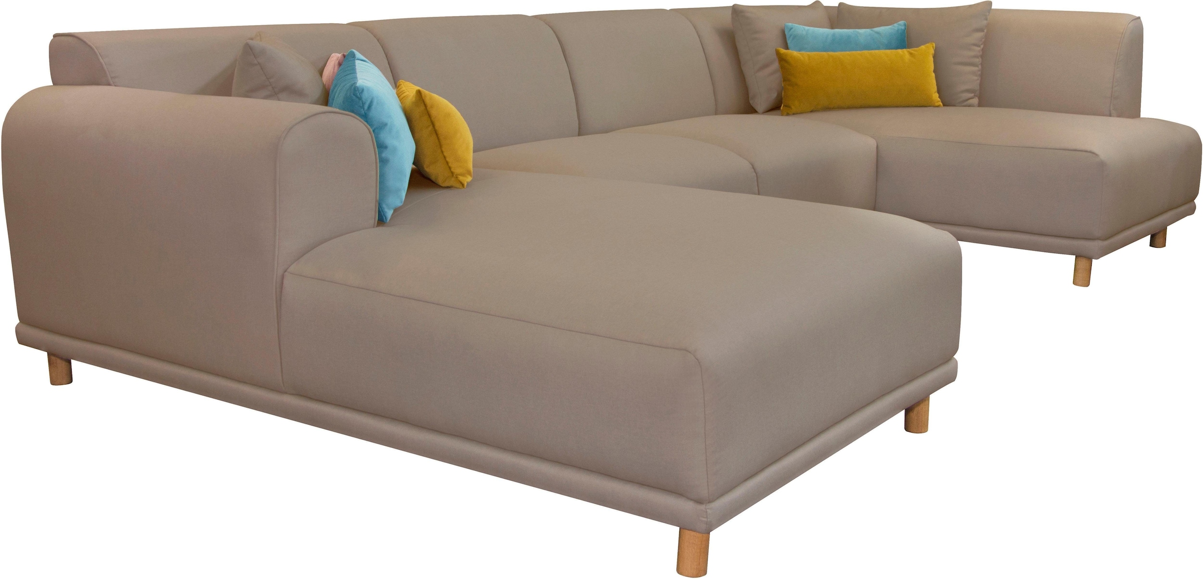 GOODproduct Paysage de salon »Maroon U-Form« in skandinavischem Design, mit losen Kissen