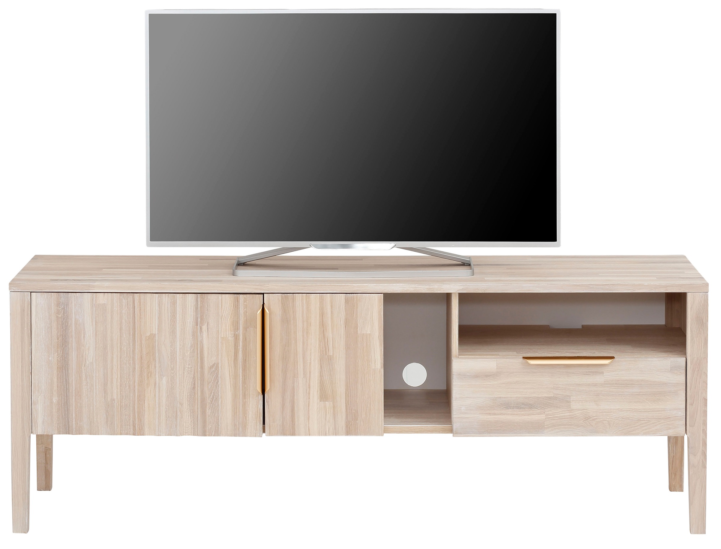 Image of Home affaire Lowboard »Rosenburg«, aus massivem Eichenholz, mit dekorative Frässungen, Breite 150 cm bei Ackermann Versand Schweiz