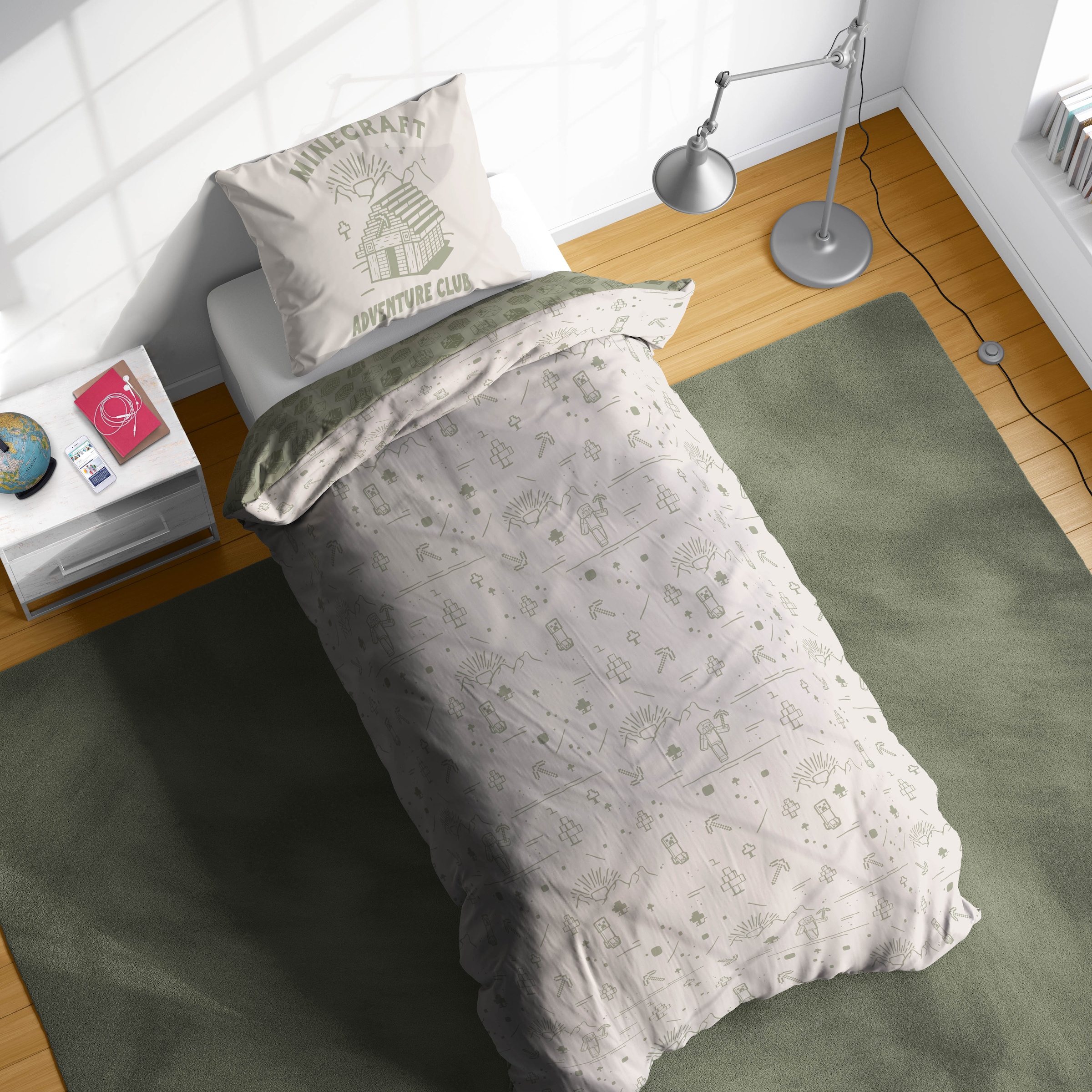 Minecraft Linge de lit pour enfants »Minecraft Heritage« 2 100% coton