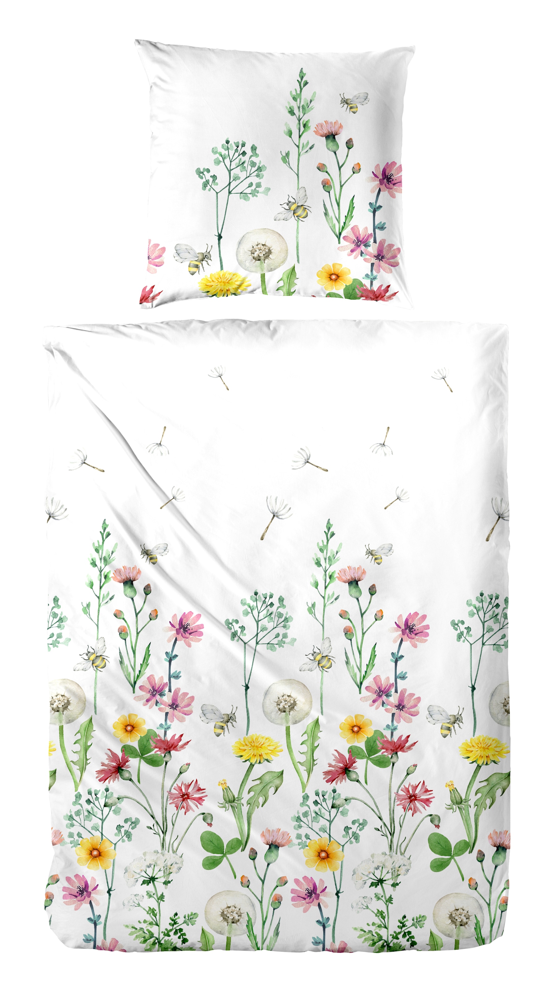Image of Primera Bettwäsche "Renforce-Bettwäsche Oh my Garden" 2 Stk. mit zarten Blüten