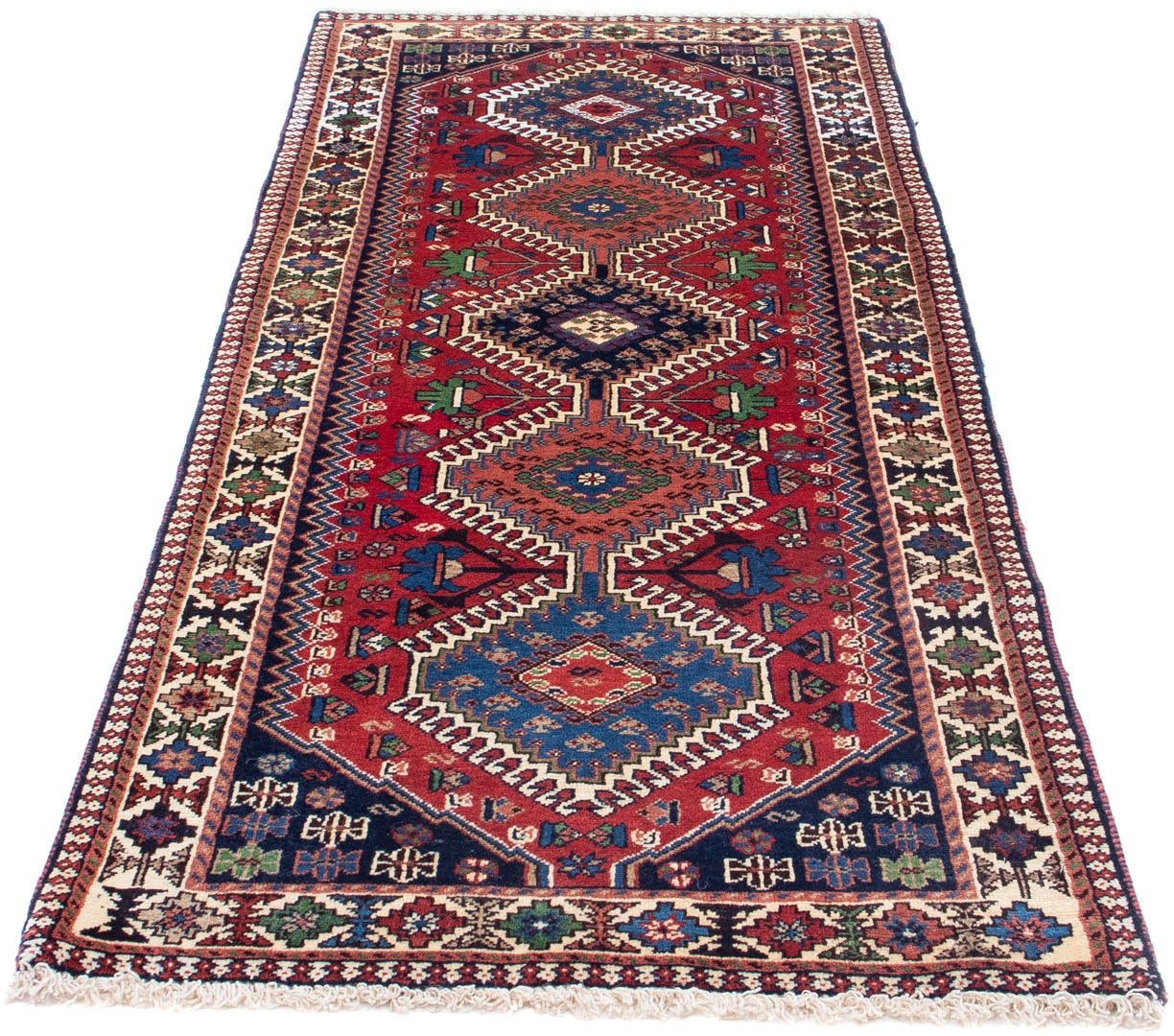 Image of morgenland Hochflor-Läufer »Yalameh Medaillon Rosso chiaro 205 x 78 cm«, rechteckig, 1 mm Höhe, Handgeknüpft bei Ackermann Versand Schweiz