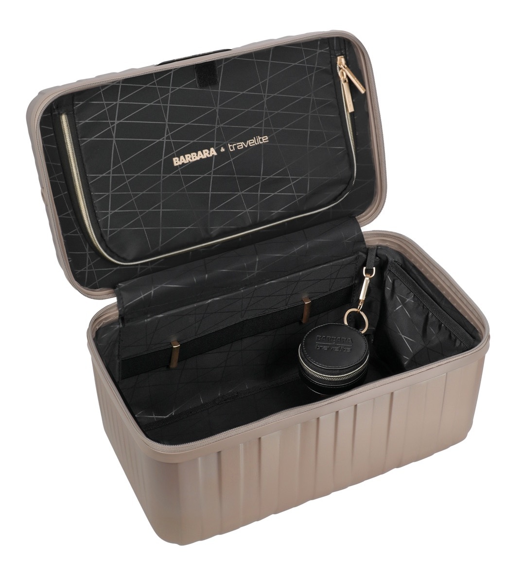 travelite Trousse de beauté »BARBARA NOVELTY Kosmetikkoffer« avec fente pour trolley et système de rangement flexible