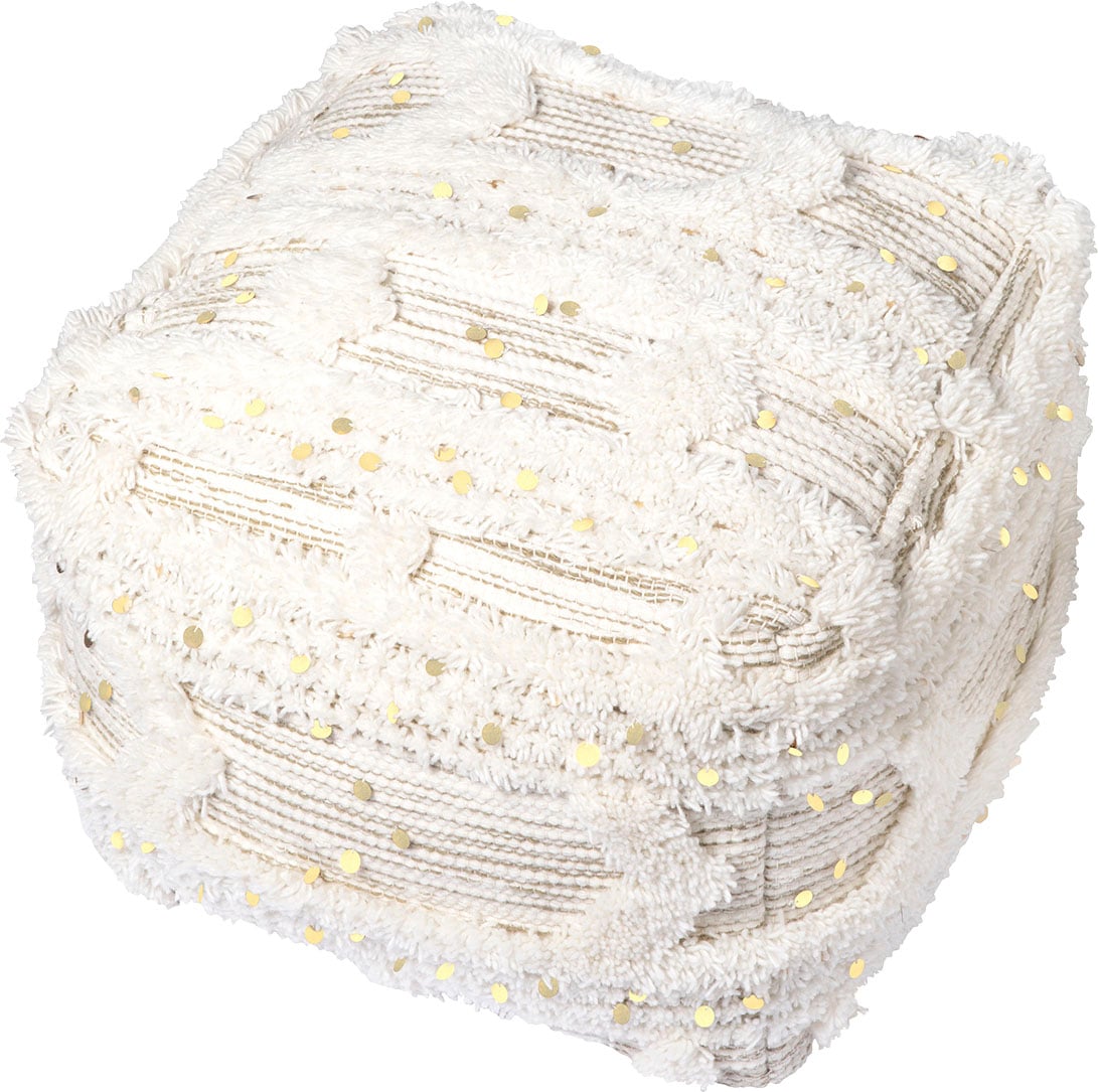 Kayoom Pouf »Pouf Bohist 425 50cm x 50cm«, (1 St.), handgefertigt, Unikat, sehr gut kombinierbar