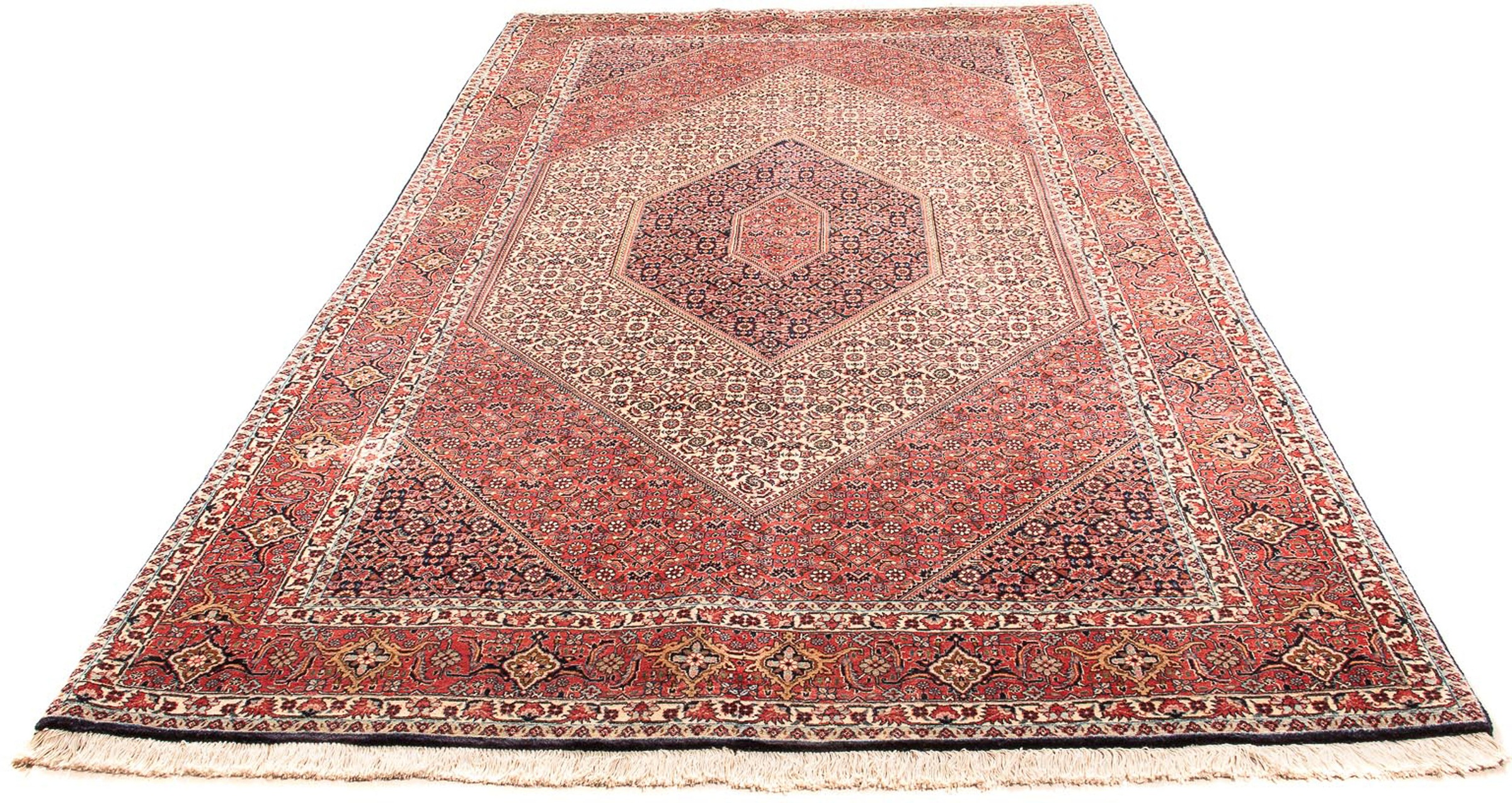 Image of morgenland Orientteppich »Perser - Bidjar - 312 x 172 cm - hellrot«, rechteckig, 15 mm Höhe, Wohnzimmer, Handgeknüpft, Einzelstück mit Zertifikat bei Ackermann Versand Schweiz