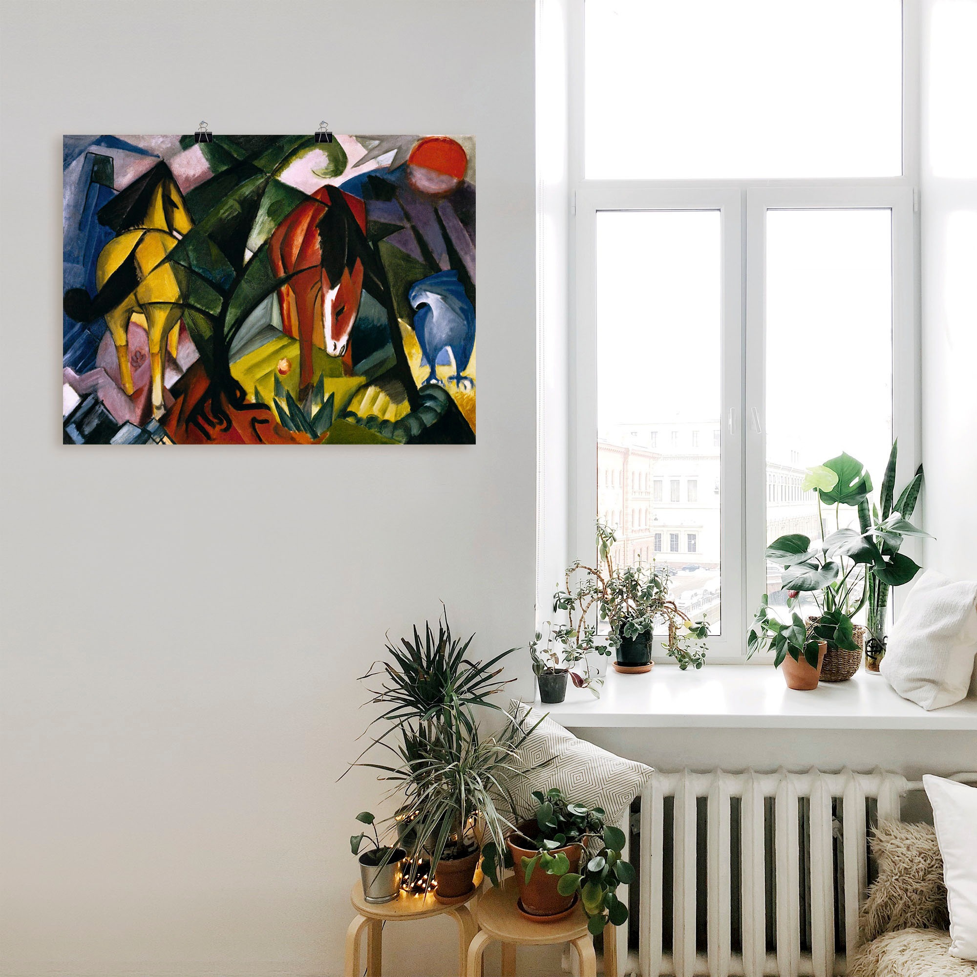 Artland Wandbild »Pferde und Adler. 1912« Haustiere 1 Stk. tlg. als Leinwandbild, Poster in verschied. Grössen