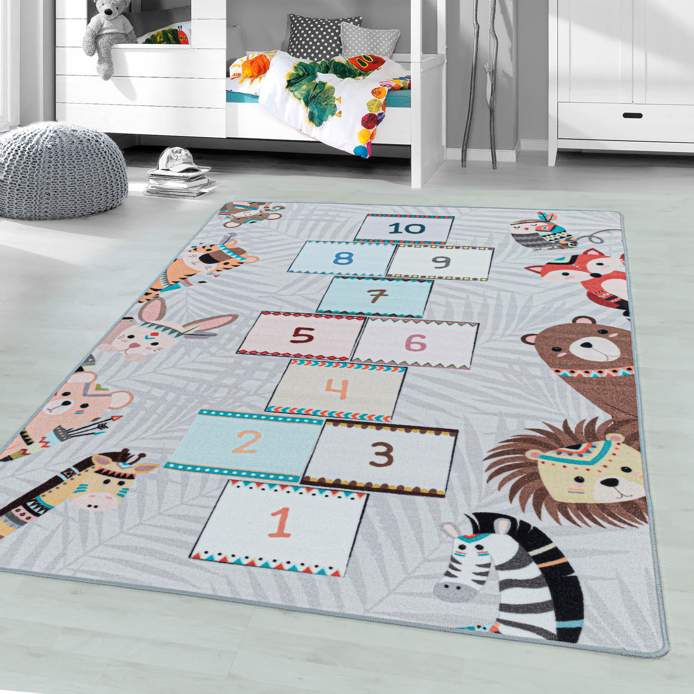 Ayyildiz Teppiche Kinderteppich »PLAY 2903«, rechteckig, robuster Kurzflor, Spiel Teppich, Kinderzimmer