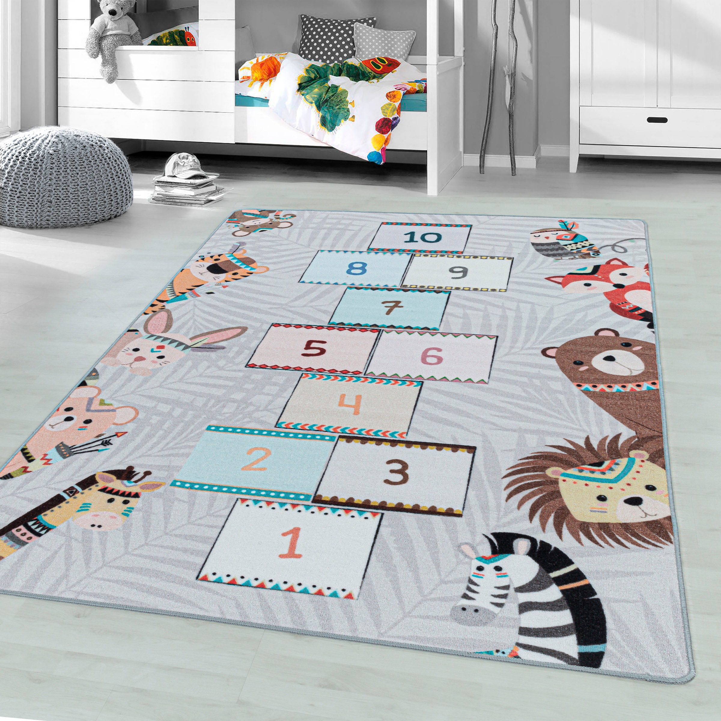 Image of Ayyildiz Teppiche Kinderteppich "PLAY 2903" rechteckig 6 mm Höhe robuster Kurzflor, Spiel Teppich, Kinderzimmer