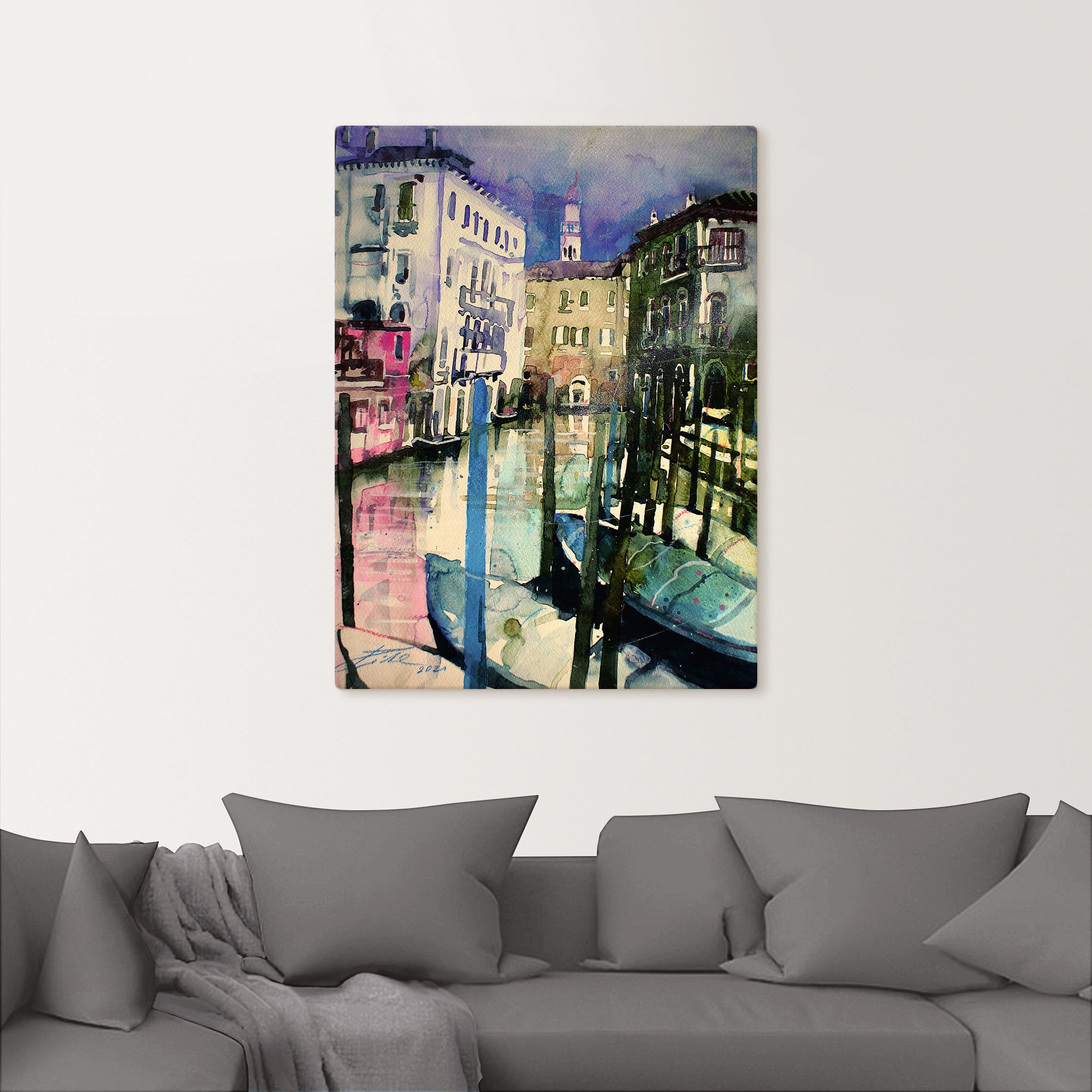Venedig, als Leinwandbild, St.), »Venedig, Fondamenta jetzt in Alubild, kaufen Wandaufkleber versch. Wandbild oder Poster Malcanton«, (1 Artland Grössen