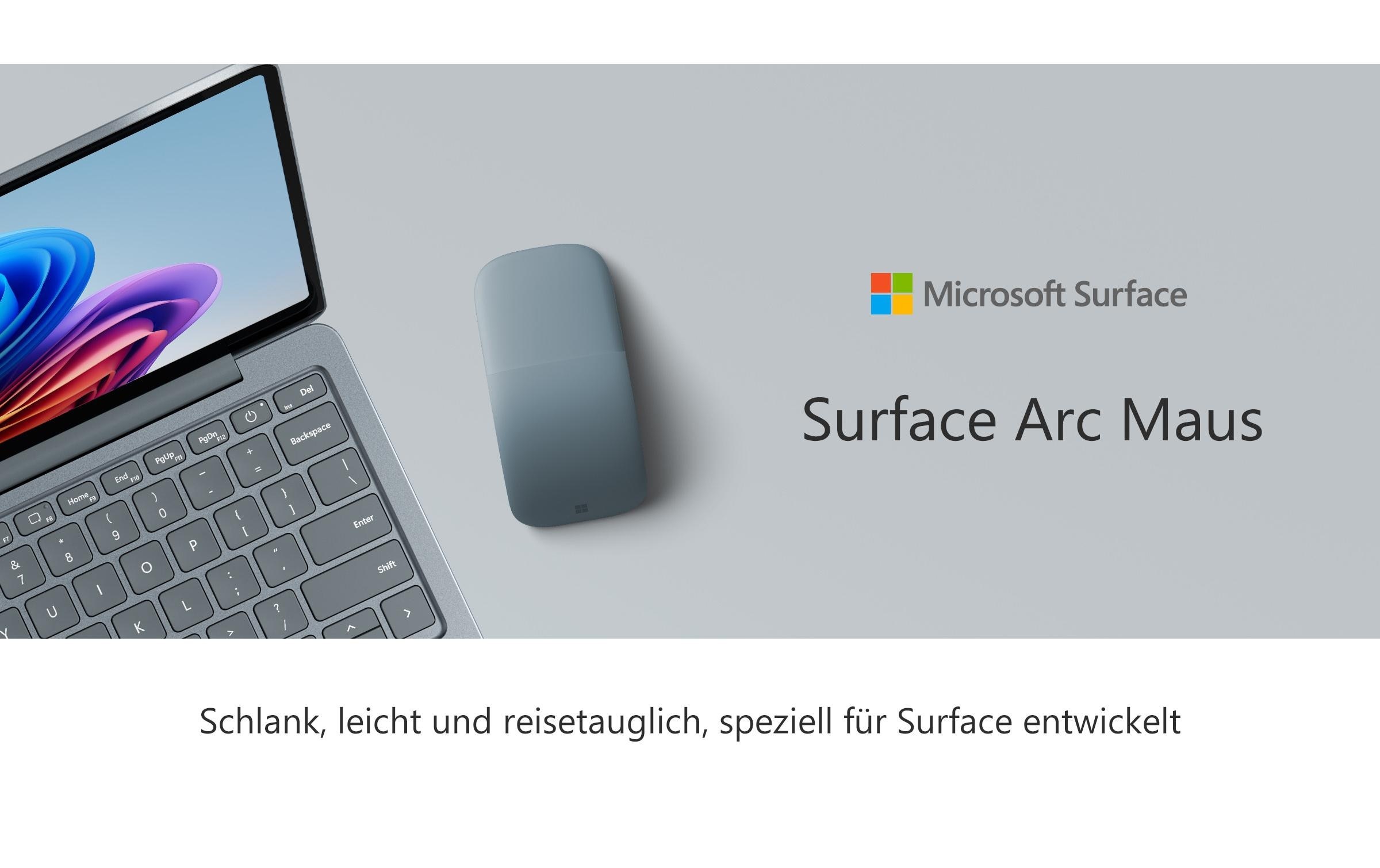 Microsoft Maus »Surface Arc Mouse«, Bluetooth, faltbar, Touch Oberfläche, Scrollrad-Emulation