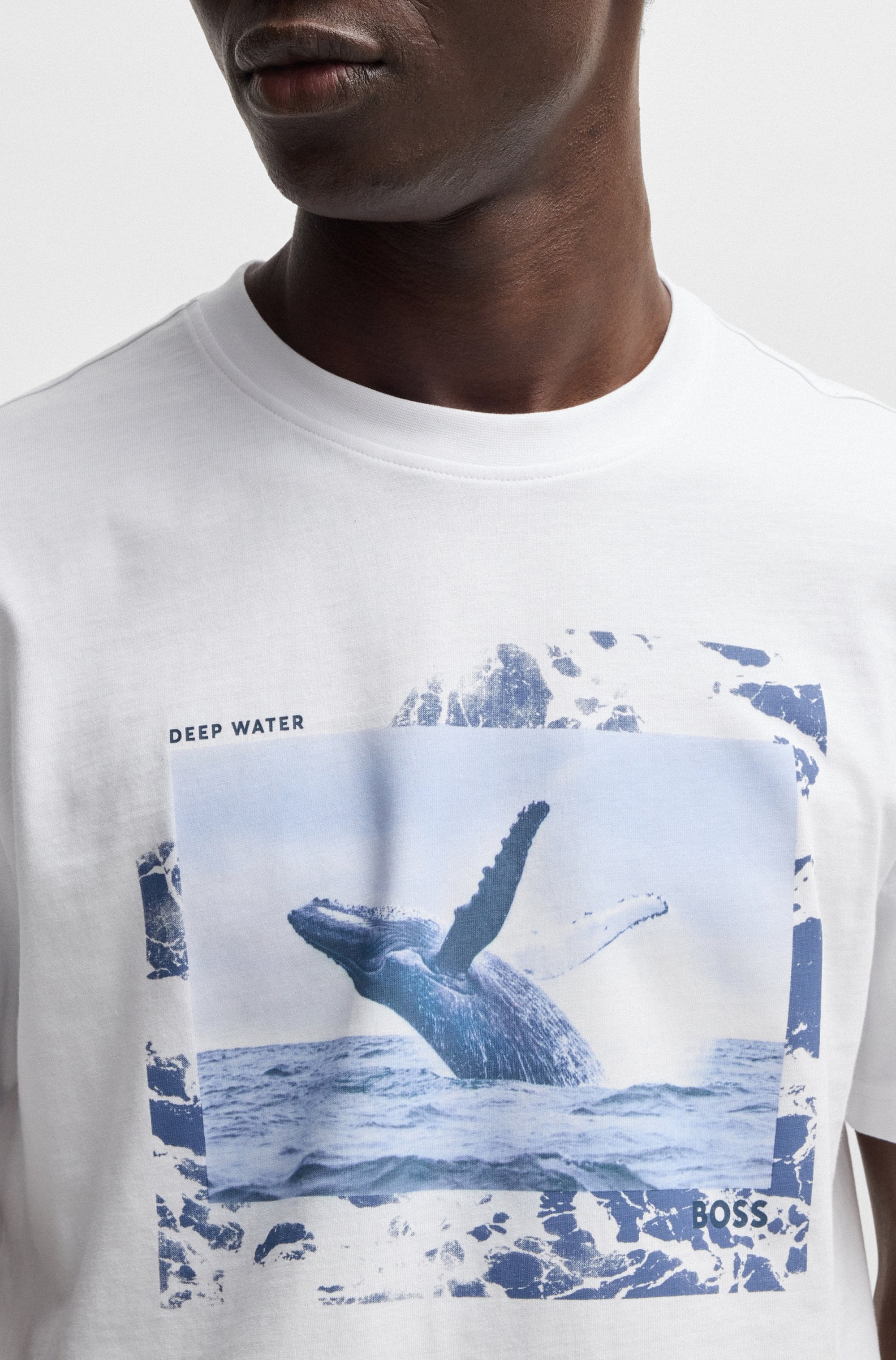 BOSS ORANGE T-Shirt »Te Dunetrace«, mit grossem Fotodruck