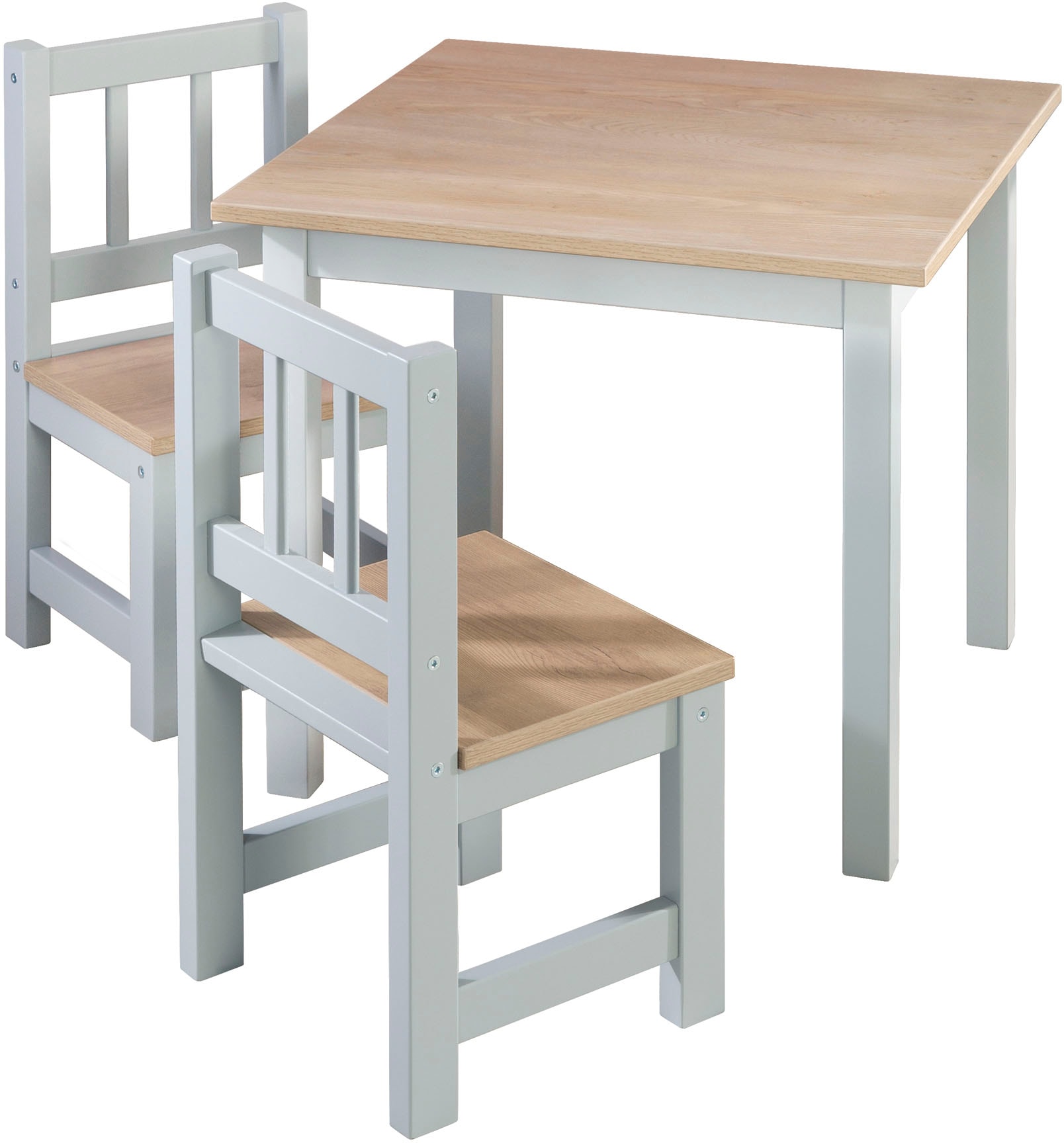 Image of roba Kindersitzgruppe "Woody, Holzdekor/taupe" 3 Stk. tlg.