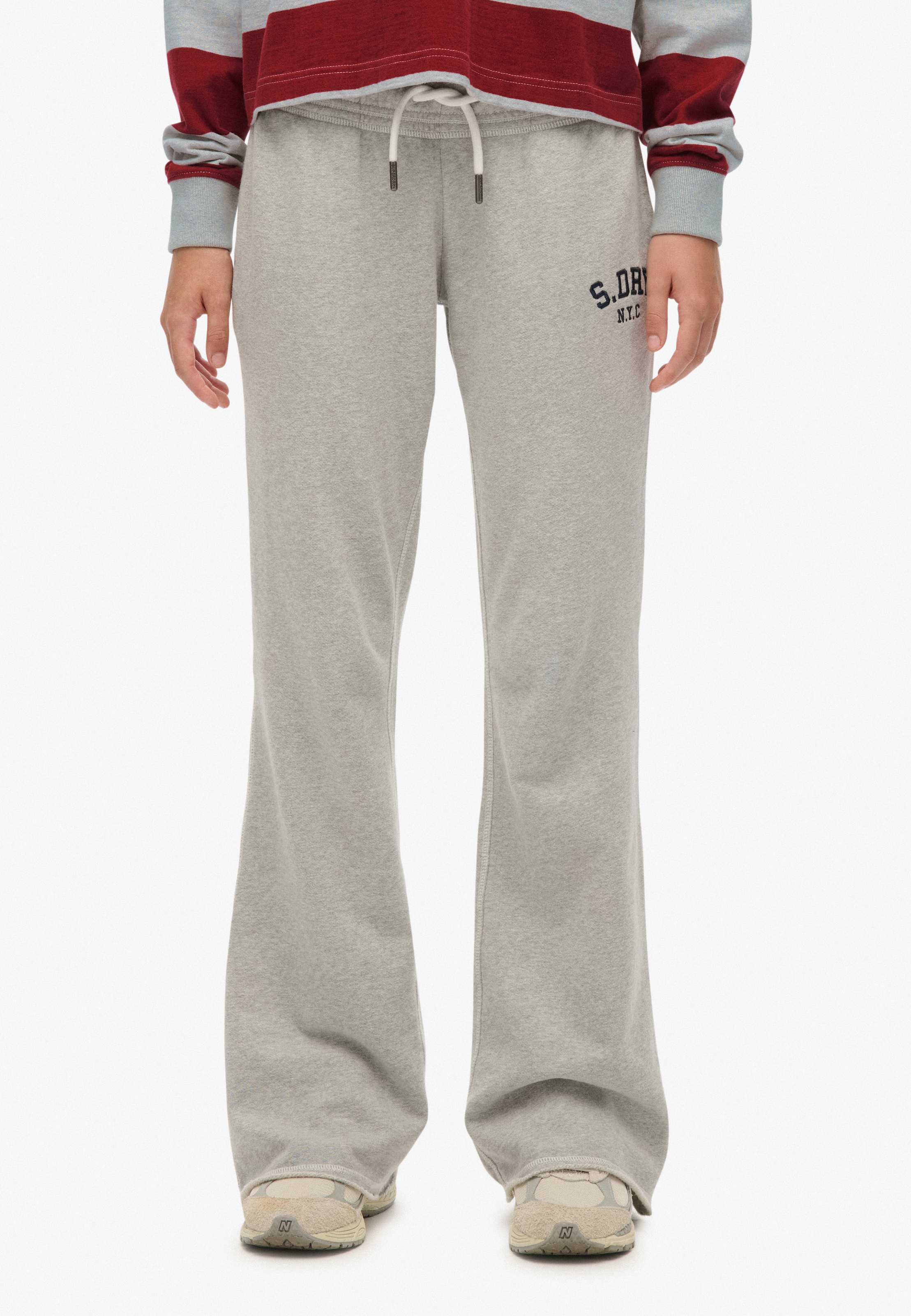 Image of Superdry Sweathose "ATHLETIC EMB FLARE JOGGER" Baumwolle, slim fit