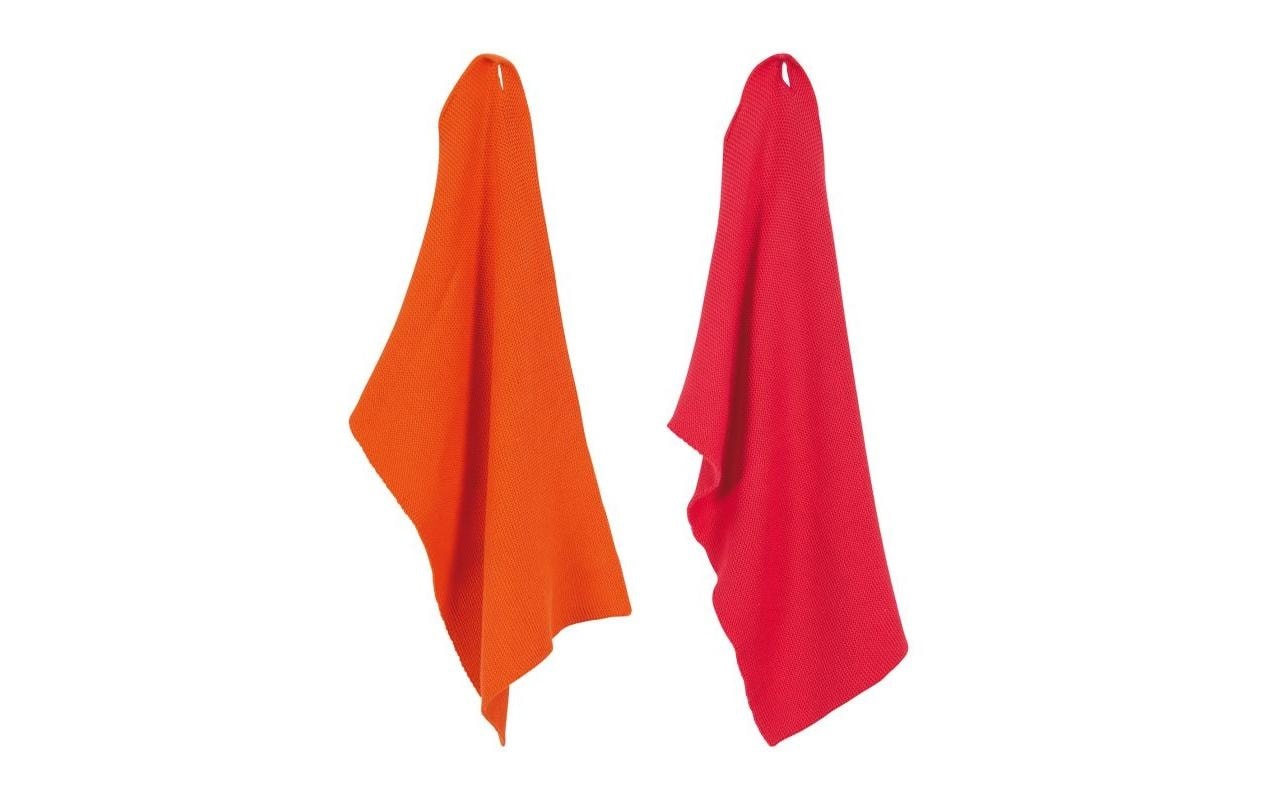 Image of PAD Reinigungstuch "MONTE" (Baumwolle 30 cmx45 cm Set, 2 Stk. tlg. Wischtuch, 100% Baumwolle, 30x45 cm, Uni Farben, Strickoptik