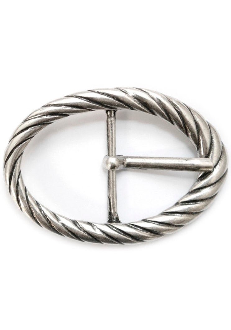 Image of Rettungsring Gürtel Gürtelschnalle "Dorn Oval Gedreht Silber"