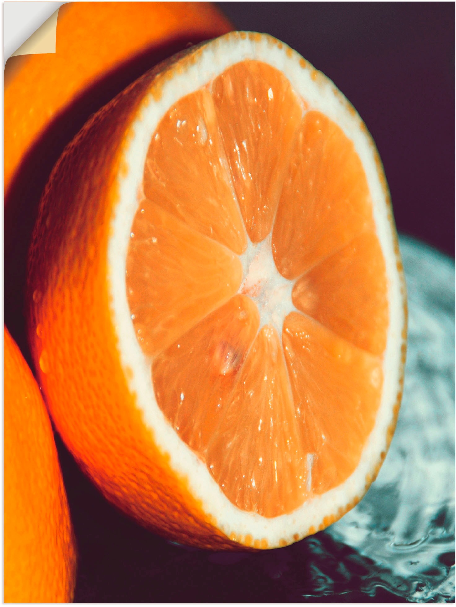 Image of Artland Wandbild »Orange«, Lebensmittel, (1 St.), in vielen Grössen & Produktarten -Leinwandbild, Poster, Wandaufkleber / Wandtattoo auch für Badezimmer geeignet bei Ackermann Versand Schweiz