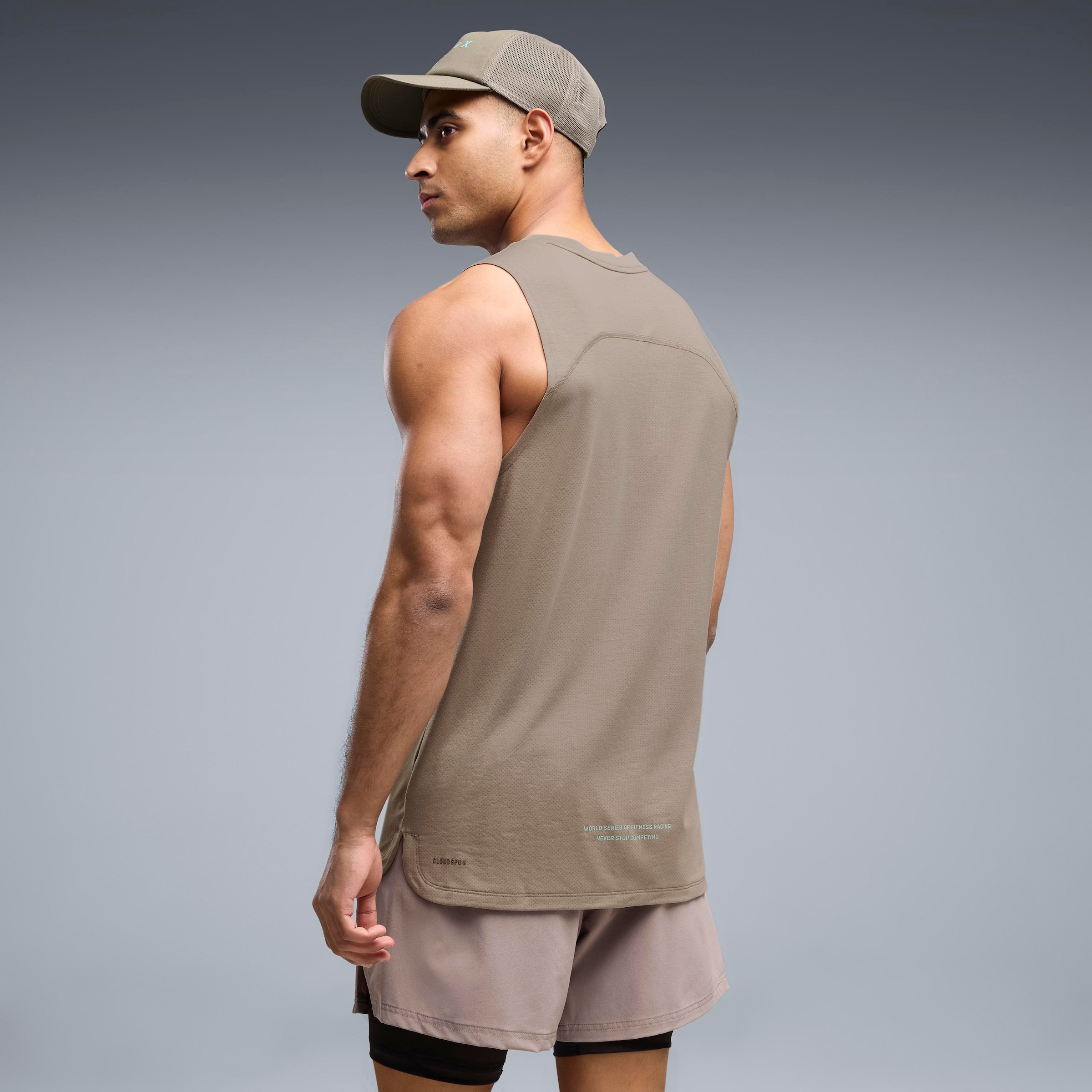 PUMA Débardeur »M  X HYROX CLOUDSPUN TANK« design sans manches, col rond, longueur normale