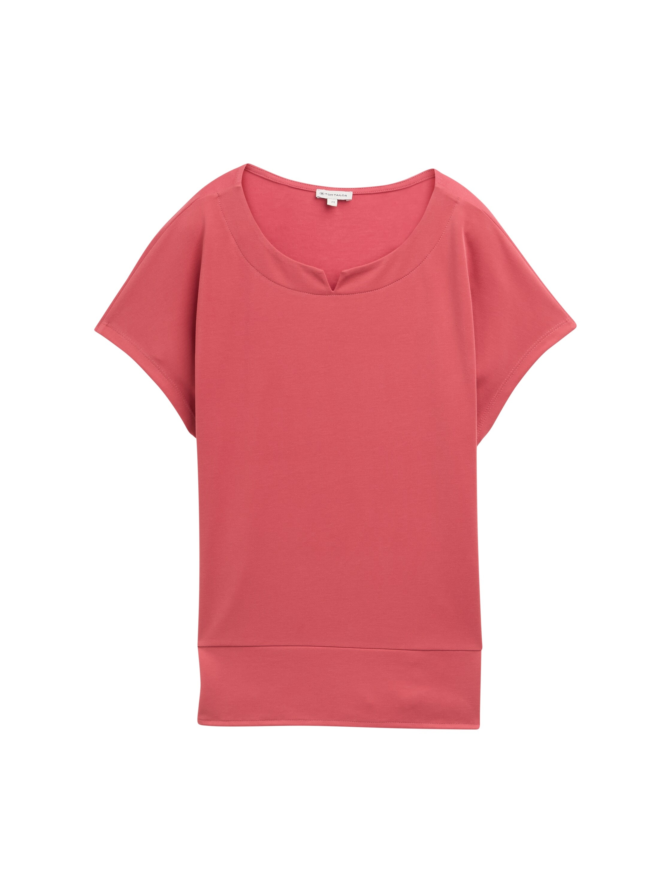 TOM TAILOR T-Shirt, mit geschlitztem Rundhalsaussschnitt