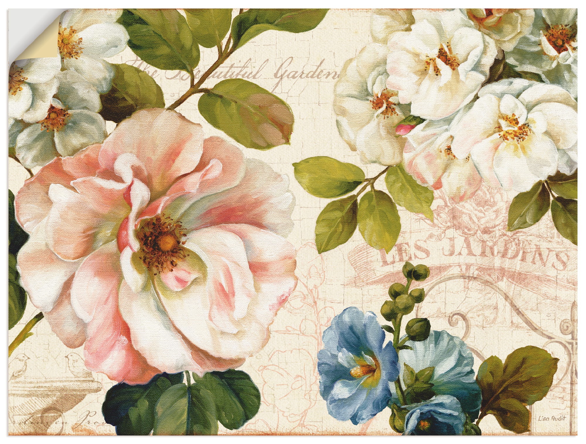 Image of Artland Wandbild »Garten I«, Blumen, (1 St.), in vielen Grössen & Produktarten -Leinwandbild, Poster, Wandaufkleber / Wandtattoo auch für Badezimmer geeignet bei Ackermann Versand Schweiz