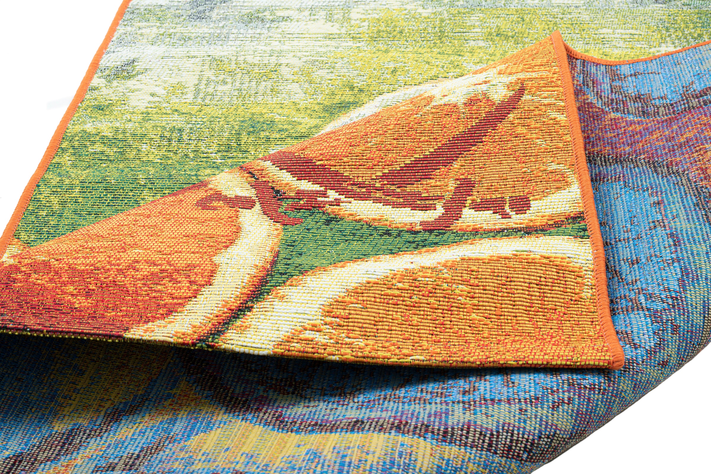 Sansibar Teppich »Rantum Beach 002«, rechteckig, 5 mm Höhe, Flachgewebe, modernes Sommer Design, In- und Outdoor geeignet